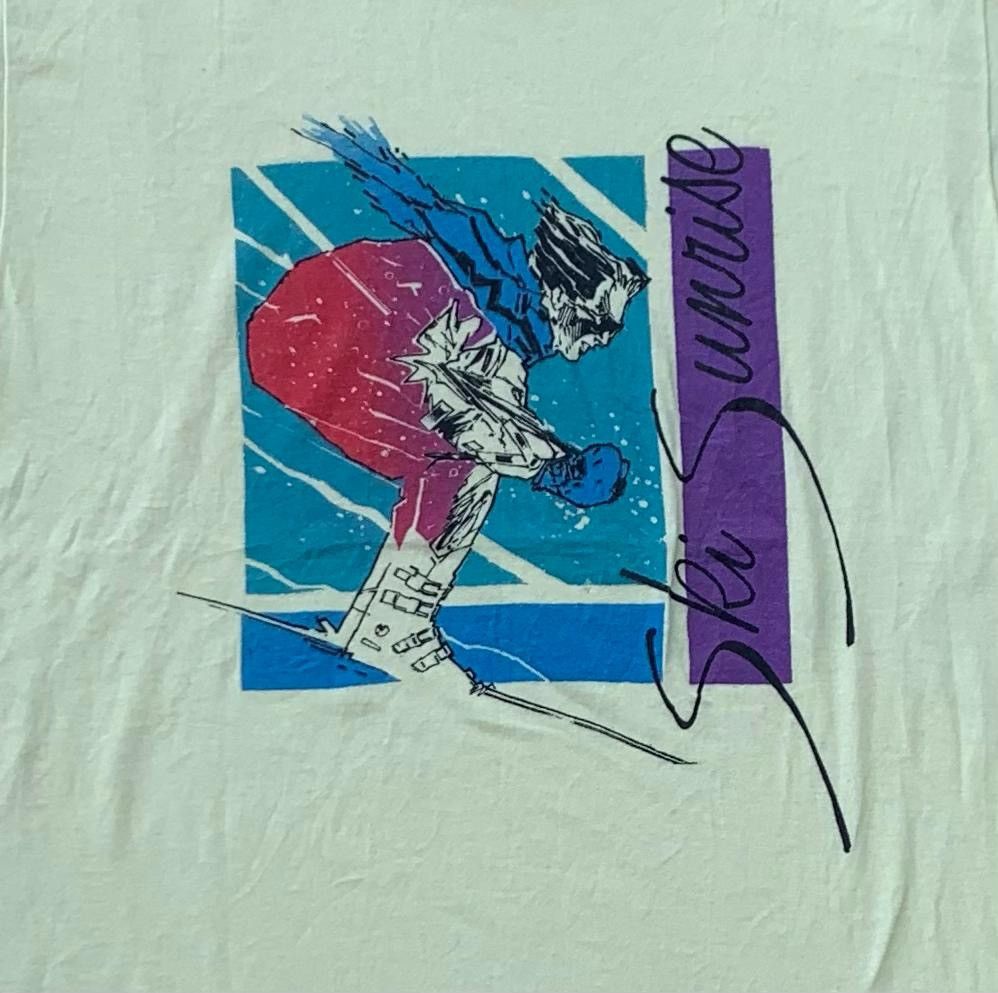 Vintage Vintage Tee Ski Sunrise A9 Size US M / EU 48-50 / 2 - 2 Thumbnail