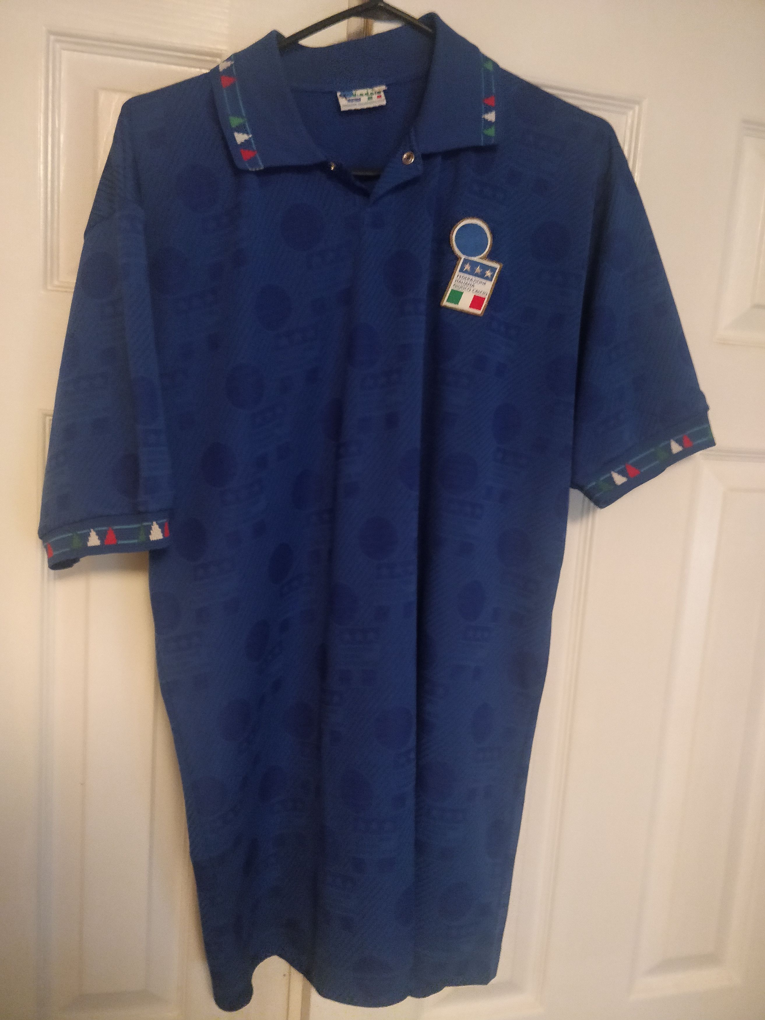 Diadora Italy 1993 Home Jersey Player Issue Diadora Size US XL / EU 56 / 4 - 1 Thumbnail