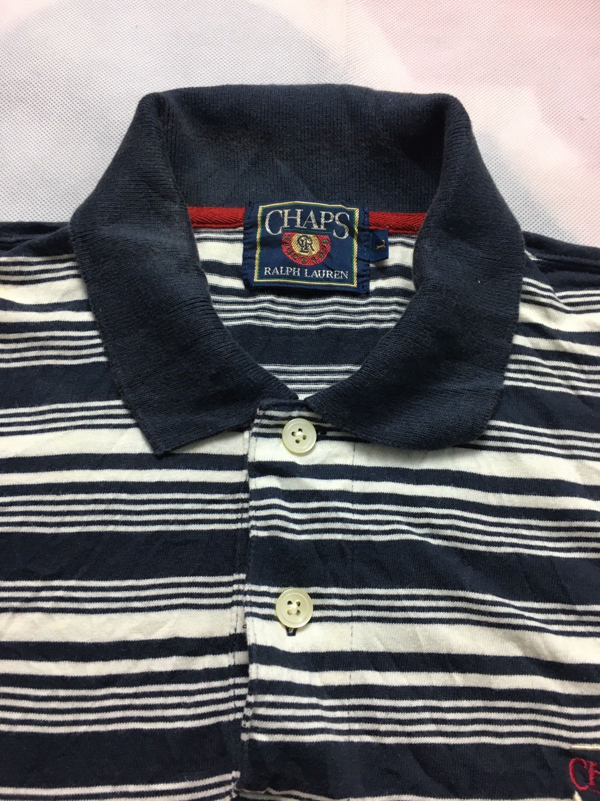 Chaps Ralph Lauren × Ralph Lauren × Vintage Vintage Chaps Ralph Lauren Polo Stripe Tee Shirt Size US L / EU 52-54 / 3 - 4 Thumbnail