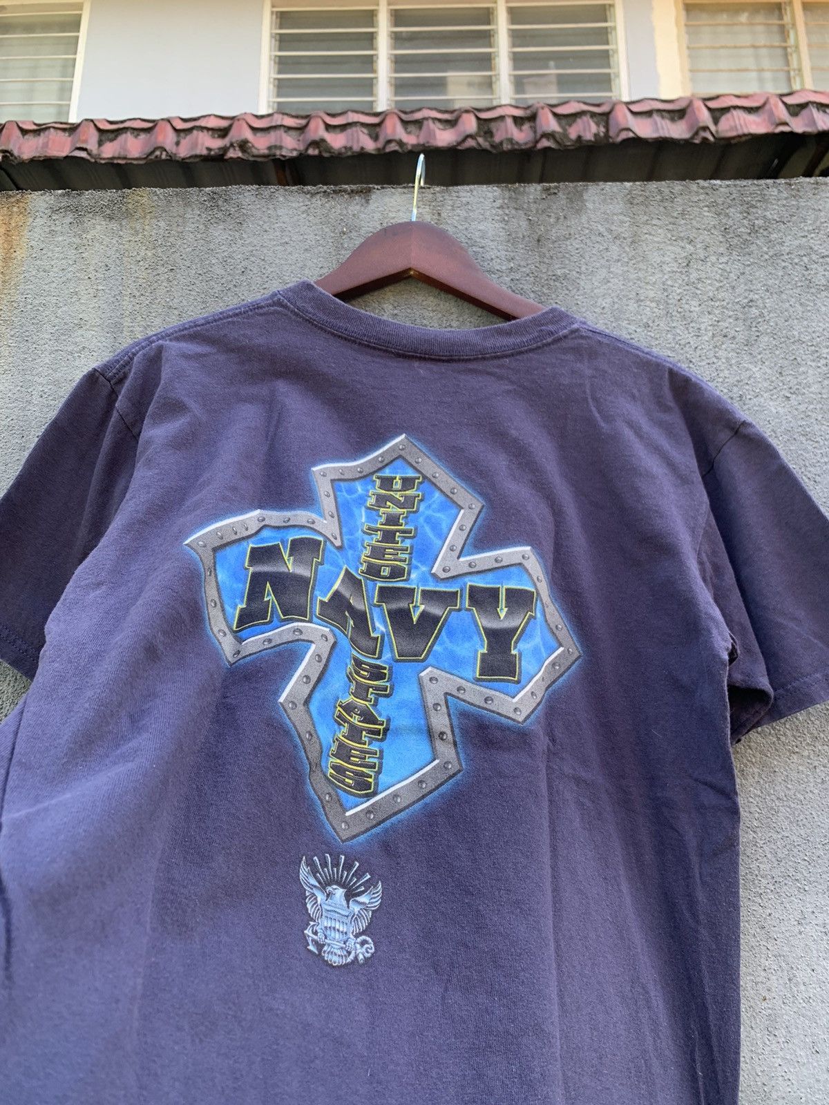 Vintage Vintage US NAVY Beautiful Sun Faded T-Shirt Size US M / EU 48-50 / 2 - 5 Thumbnail
