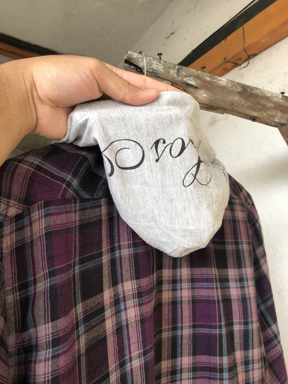 Flannel Nice❗️Bad Boy Rising Flannel Hoodie Like Number Nine Size US M / EU 48-50 / 2 - 15 Thumbnail