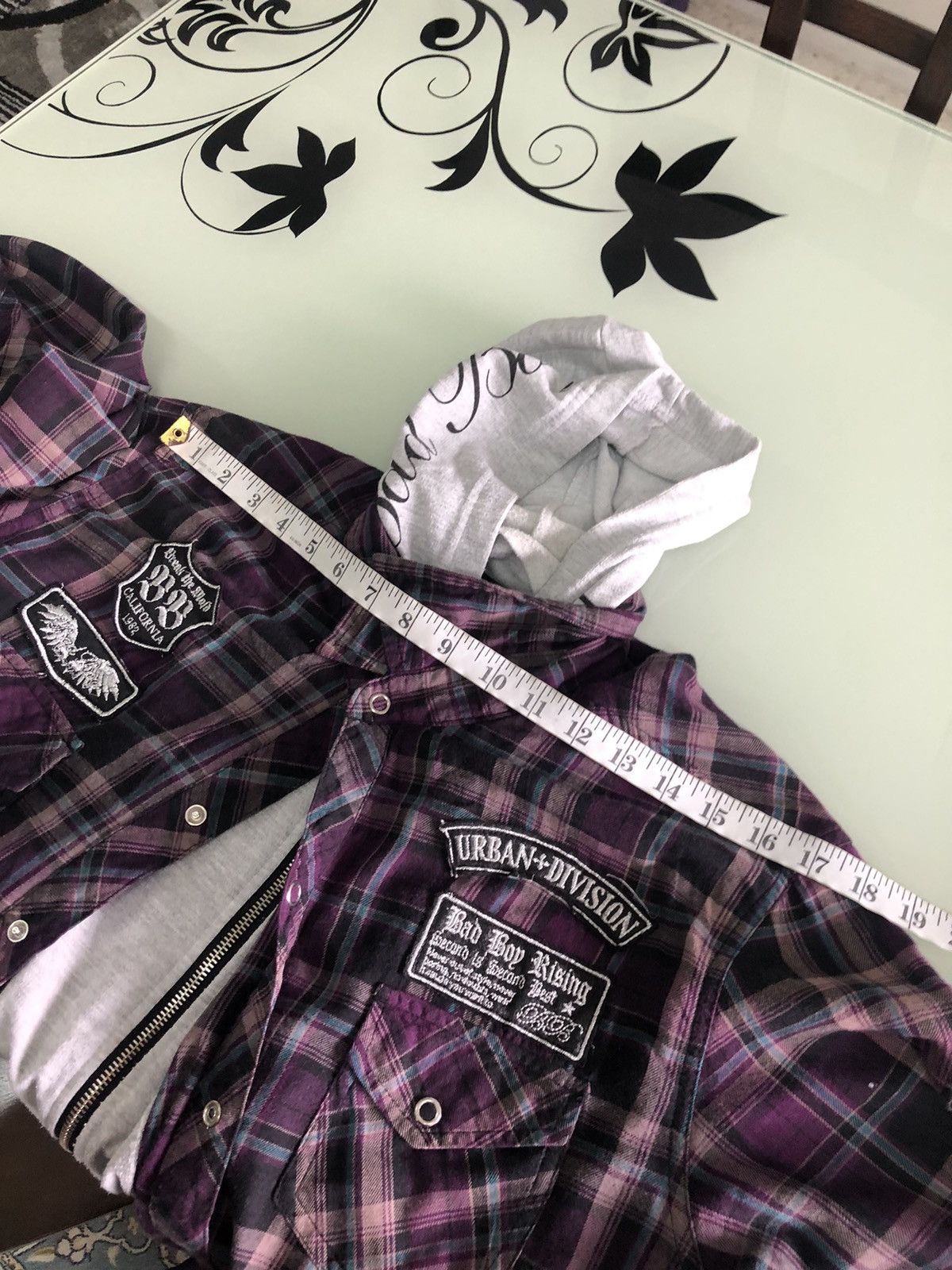 Flannel Nice❗️Bad Boy Rising Flannel Hoodie Like Number Nine Size US M / EU 48-50 / 2 - 19 Thumbnail