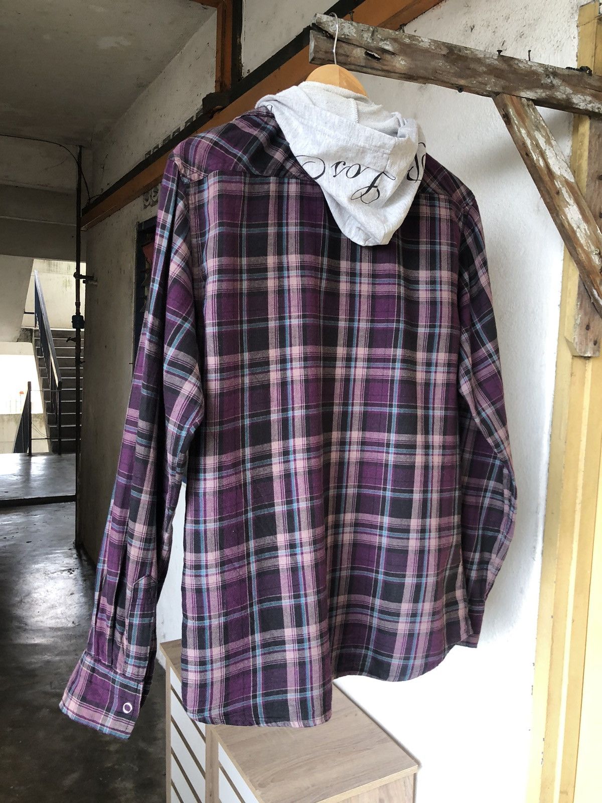 Flannel Nice❗️Bad Boy Rising Flannel Hoodie Like Number Nine Size US M / EU 48-50 / 2 - 13 Thumbnail