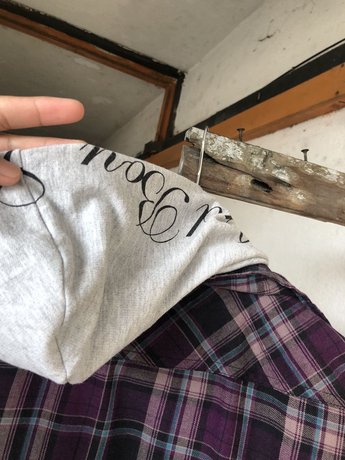 Flannel Nice❗️Bad Boy Rising Flannel Hoodie Like Number Nine Size US M / EU 48-50 / 2 - 14 Thumbnail