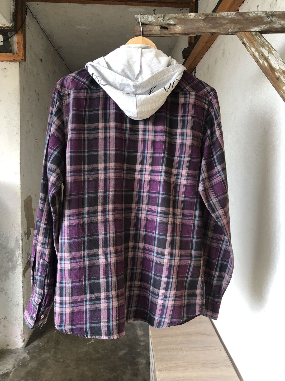 Flannel Nice❗️Bad Boy Rising Flannel Hoodie Like Number Nine Size US M / EU 48-50 / 2 - 4 Thumbnail