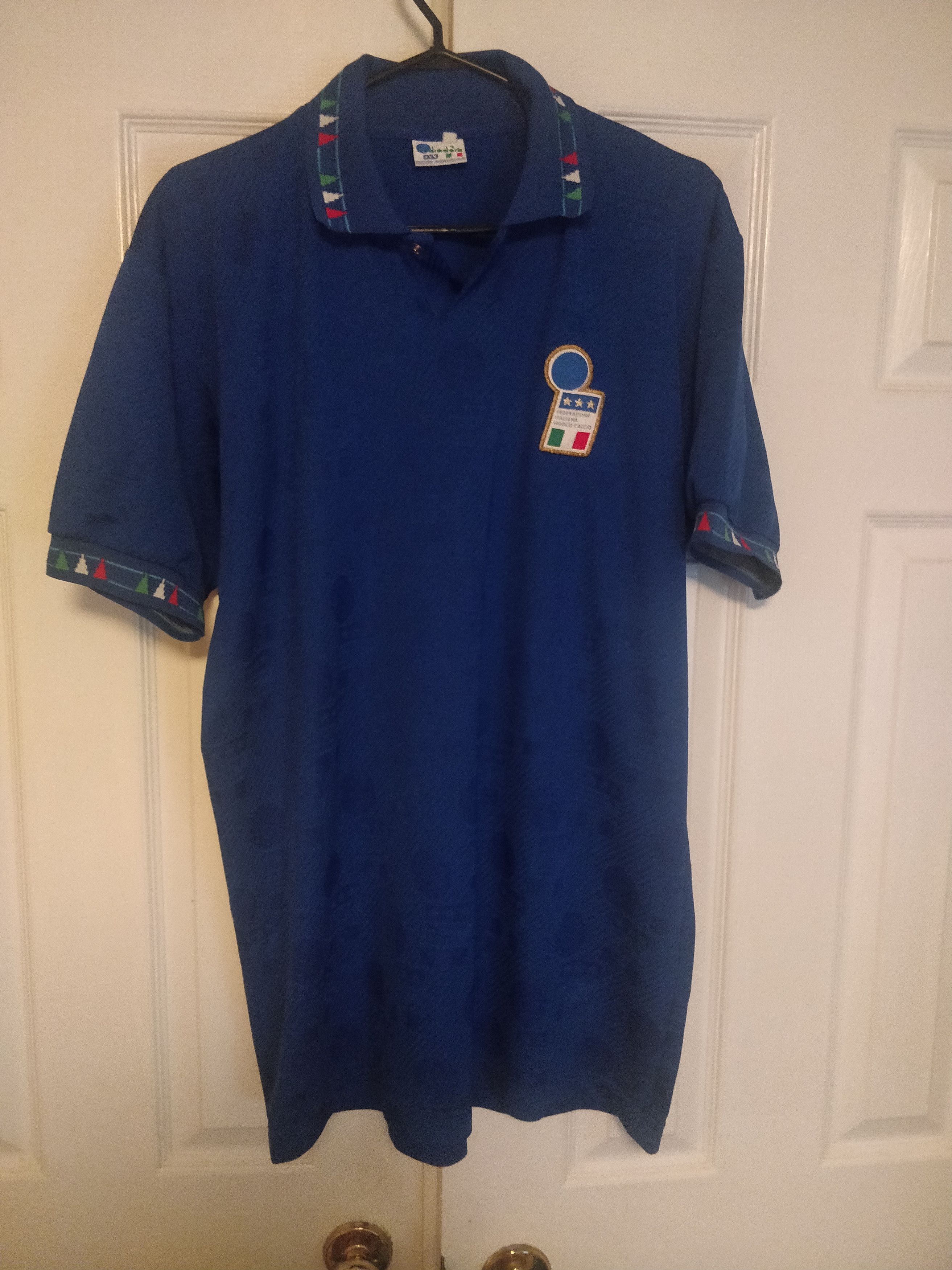 Diadora 1992 Italy Home Jersey Player Issue Diadora Size US XL / EU 56 / 4 - 1 Thumbnail