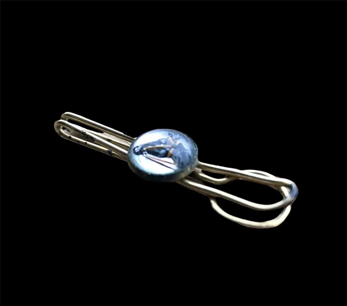 Vintage Horse Tie Clip Reverse Gold Crystal Bar Men’s Jewelry Size ONE SIZE - 5 Thumbnail