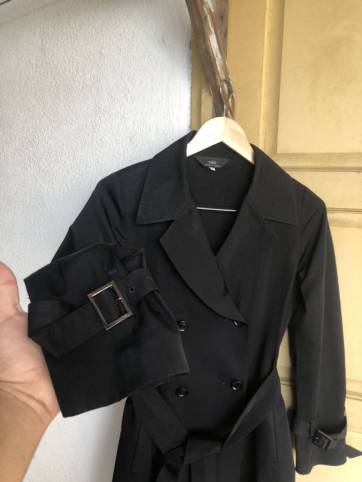 Yohji Yamamoto Yohji Yamamoto INED Japan Minimalist Trench Jacket Womens Size S / US 4 / IT 40 - 11 Thumbnail