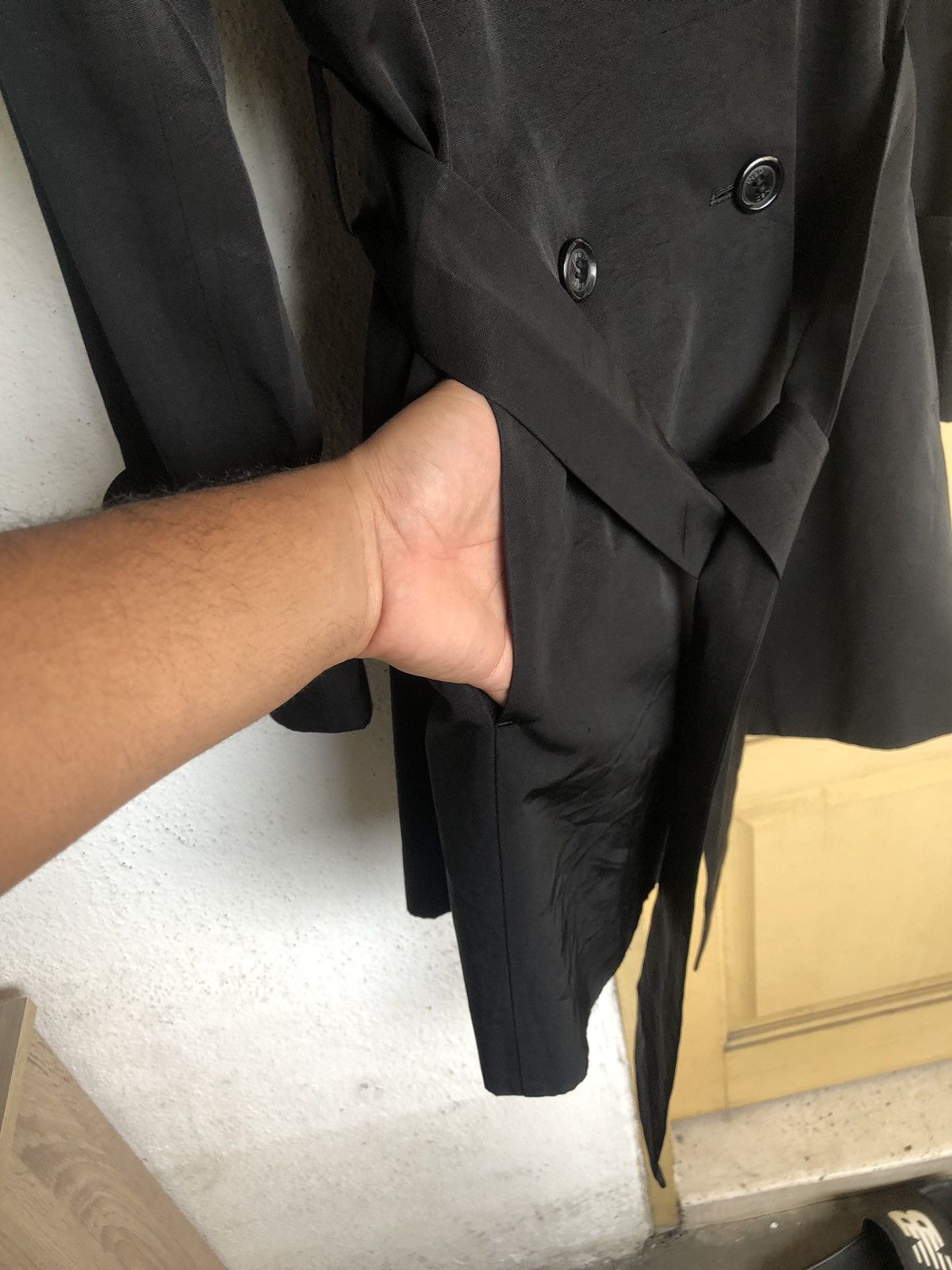 Yohji Yamamoto Yohji Yamamoto INED Japan Minimalist Trench Jacket Womens Size S / US 4 / IT 40 - 14 Thumbnail