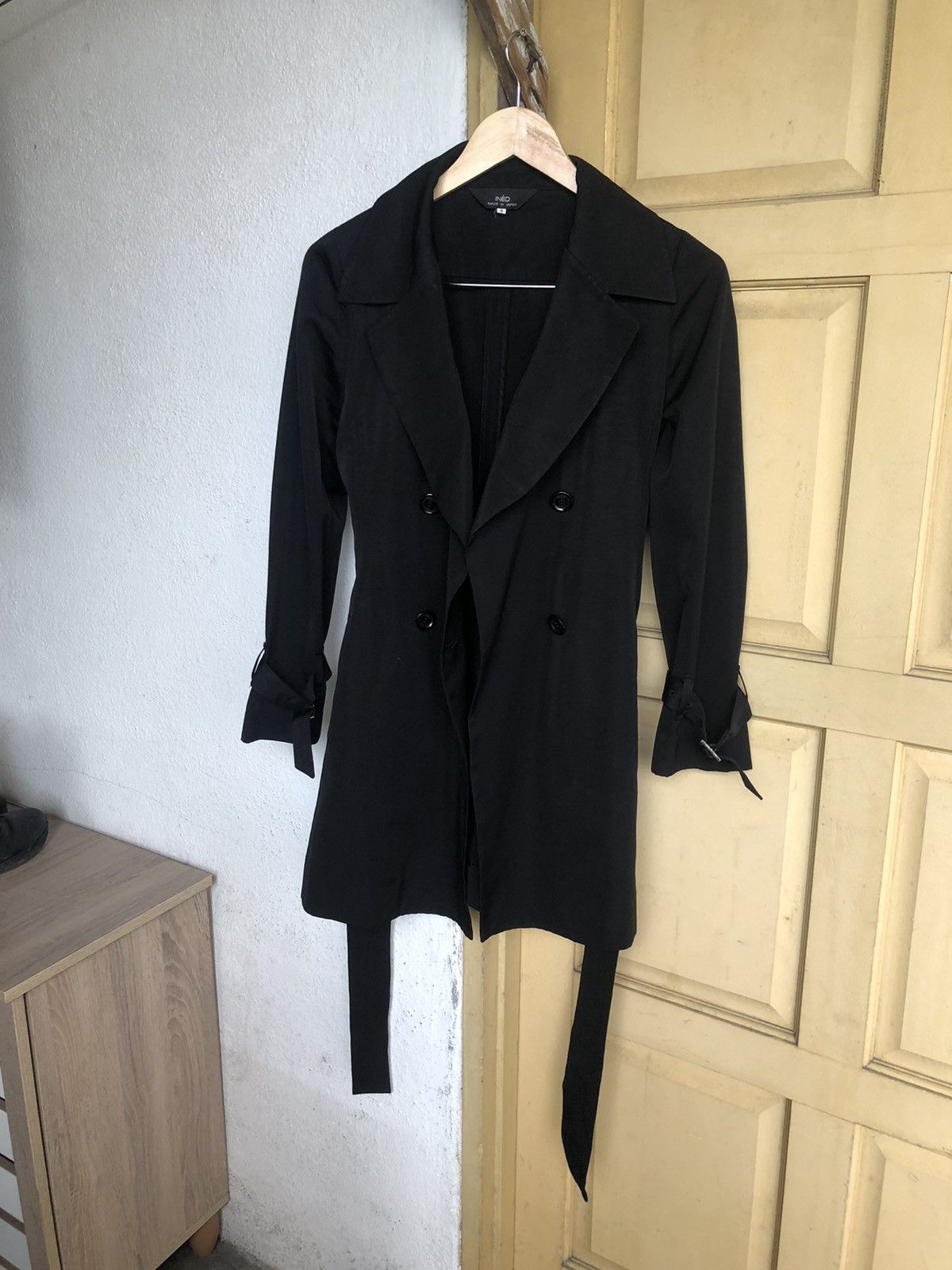 Yohji Yamamoto Yohji Yamamoto INED Japan Minimalist Trench Jacket Womens Size S / US 4 / IT 40 - 4 Thumbnail
