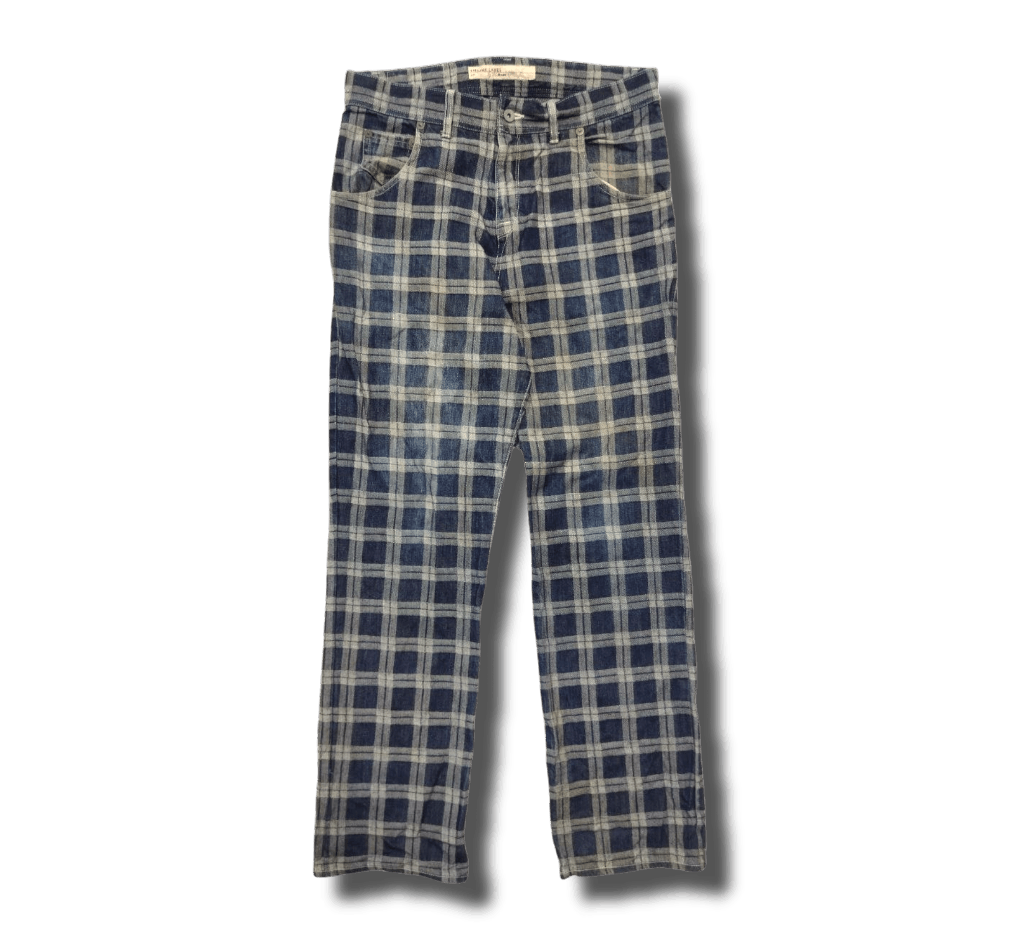 Japanese Brand Japanese Engine Label Checkered Jeans Size US 32 / EU 48 - 3 Thumbnail