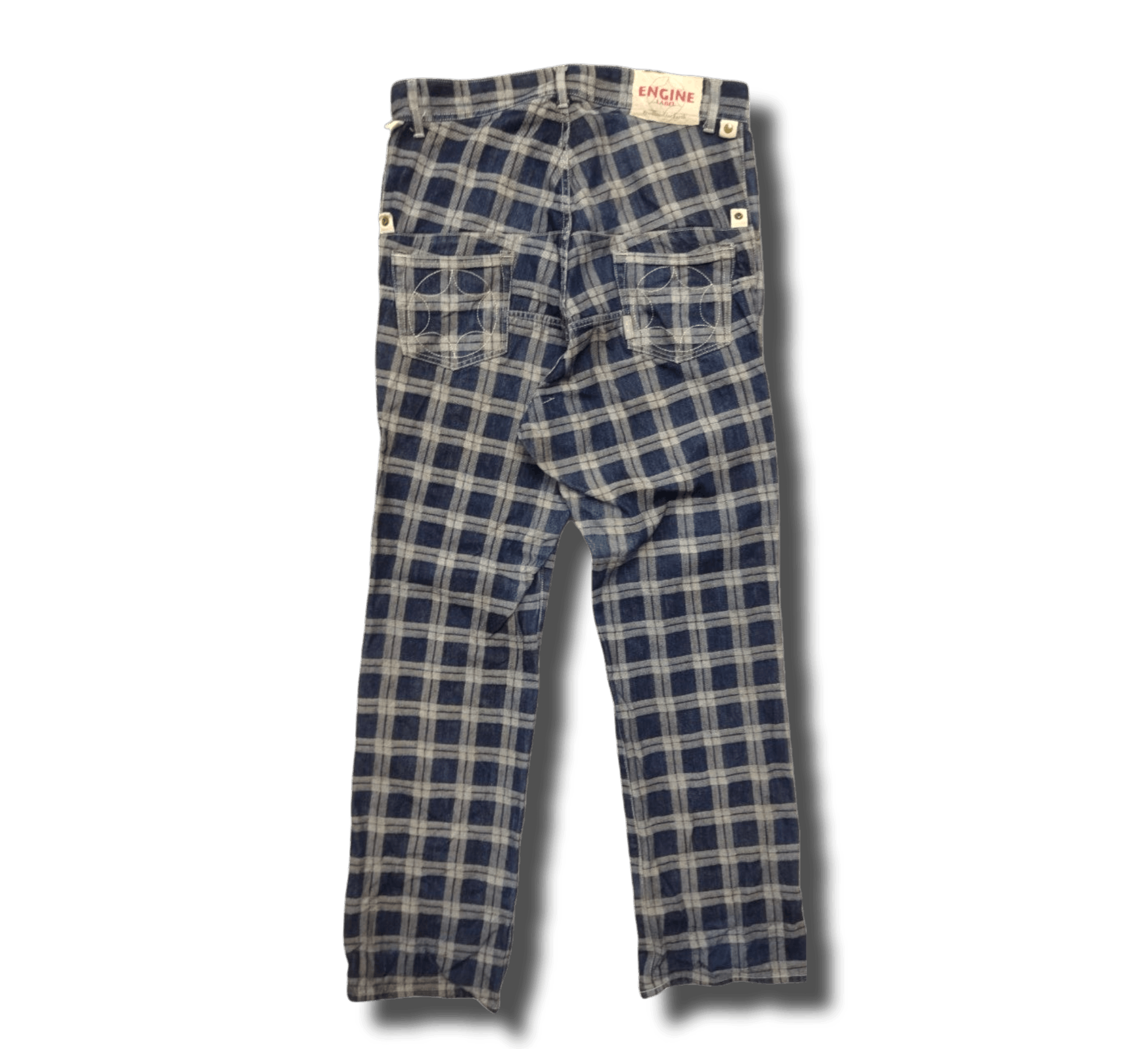 Japanese Brand Japanese Engine Label Checkered Jeans Size US 32 / EU 48 - 1 Thumbnail