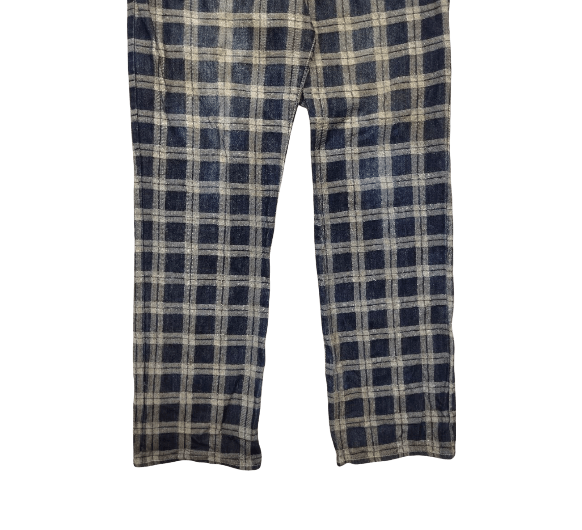 Japanese Brand Japanese Engine Label Checkered Jeans Size US 32 / EU 48 - 5 Thumbnail