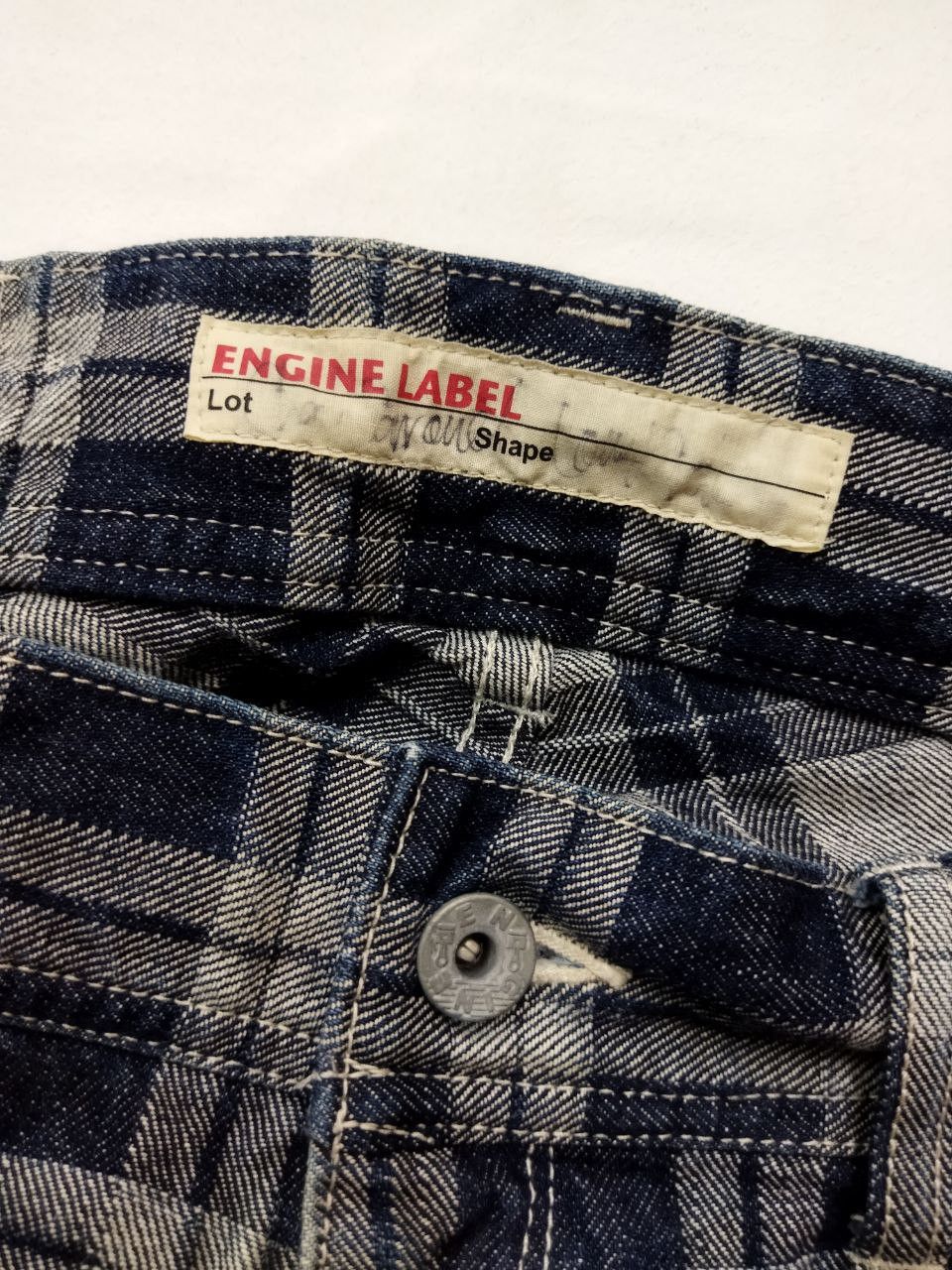 Japanese Brand Japanese Engine Label Checkered Jeans Size US 32 / EU 48 - 9 Thumbnail