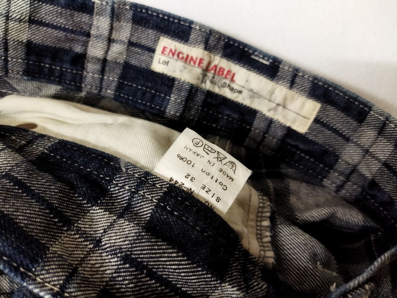 Japanese Brand Japanese Engine Label Checkered Jeans Size US 32 / EU 48 - 6 Thumbnail