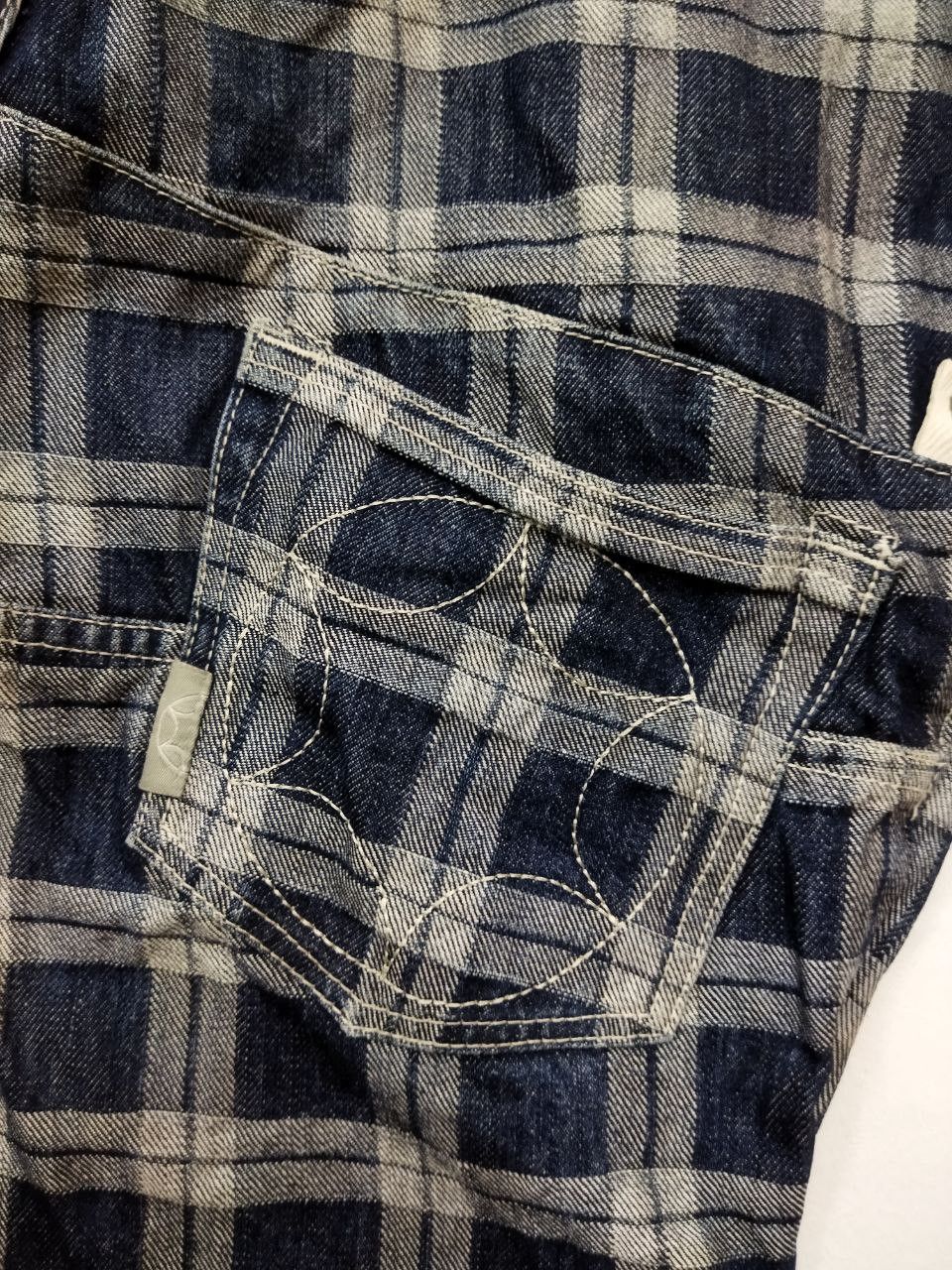 Japanese Brand Japanese Engine Label Checkered Jeans Size US 32 / EU 48 - 8 Thumbnail