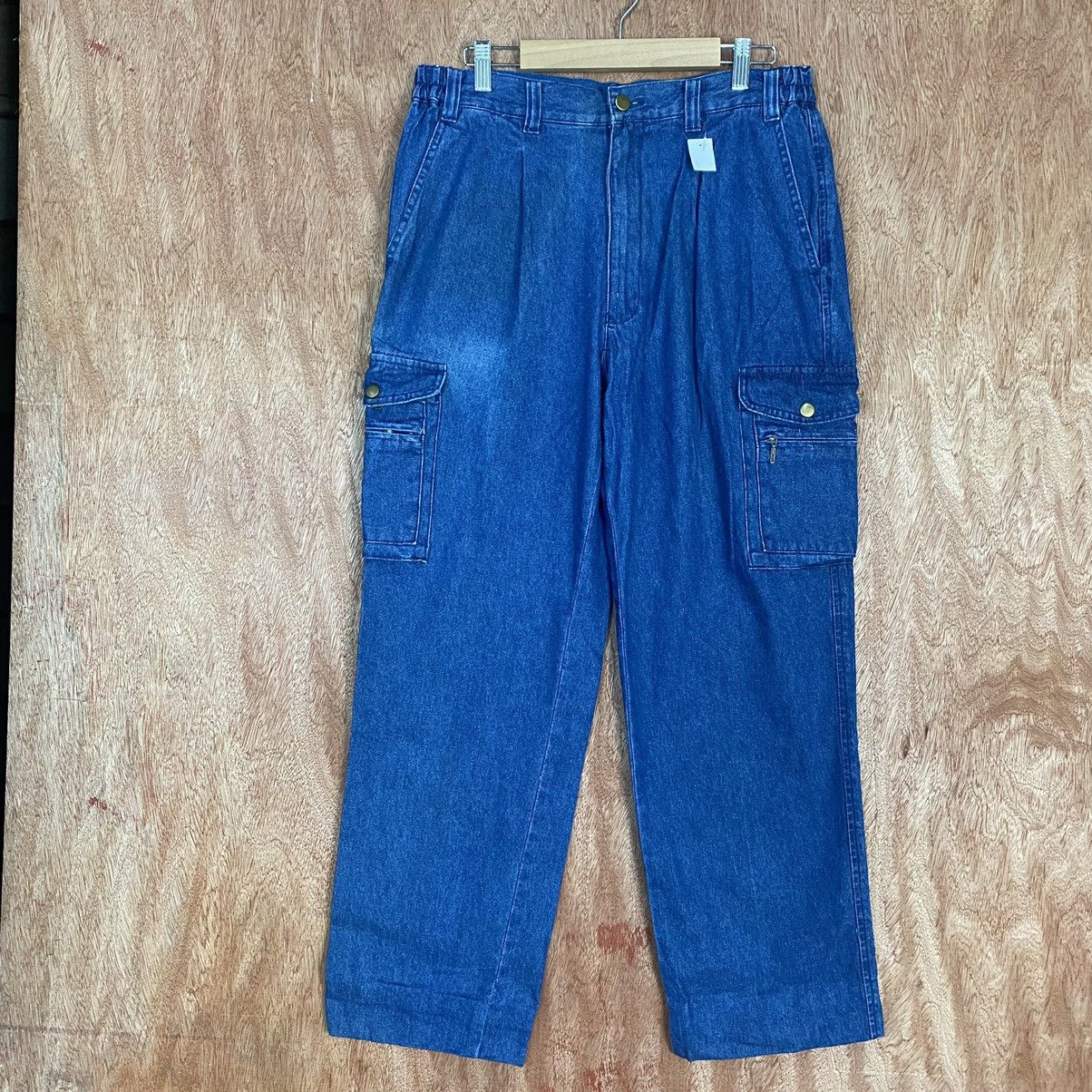 image of Vintage Painters Workers Multipocket Cargo Pants 1961 in Blue, Men's (Size 31)