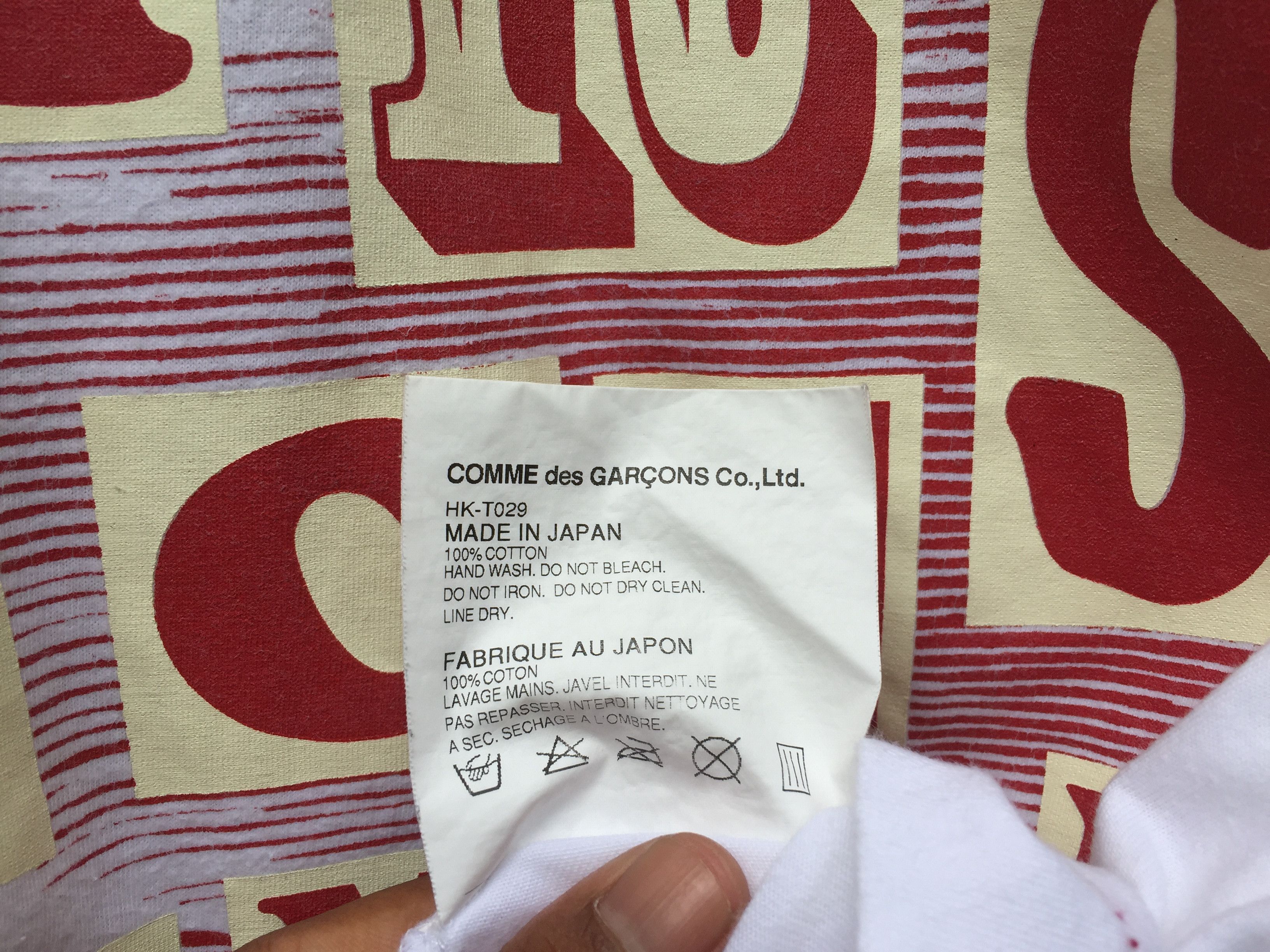Comme des Garcons Comme des Garcons Homme Spell out Mens Tee Size US S / EU 44-46 / 1 - 9 Thumbnail
