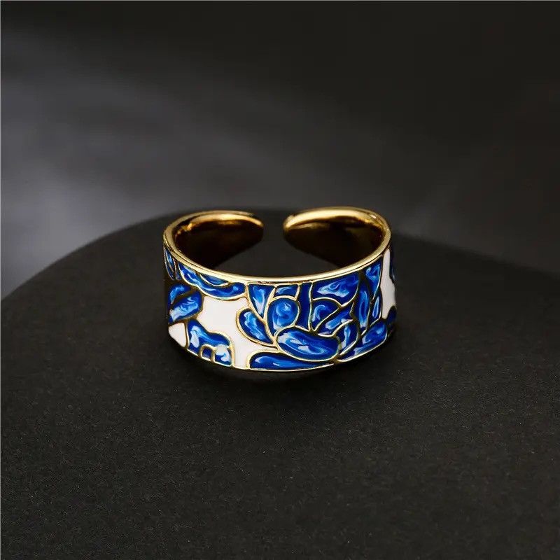 Japanese Brand × Jewelry × Vintage Creative Handmade Oil Dripping Enamel Ring Size ONE SIZE - 1 Thumbnail