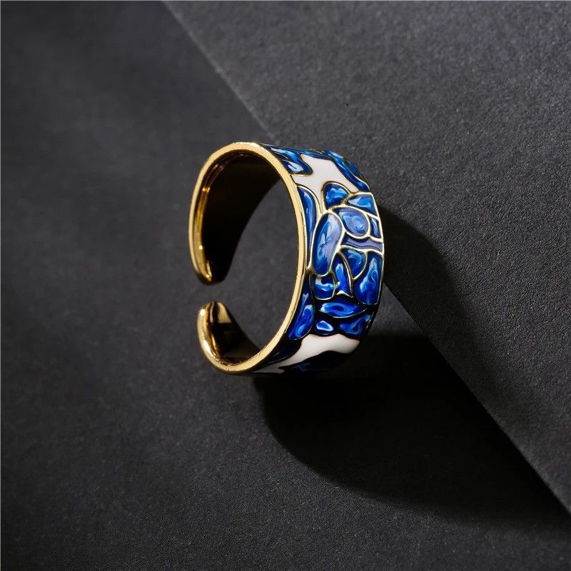 Japanese Brand × Jewelry × Vintage Creative Handmade Oil Dripping Enamel Ring Size ONE SIZE - 2 Thumbnail