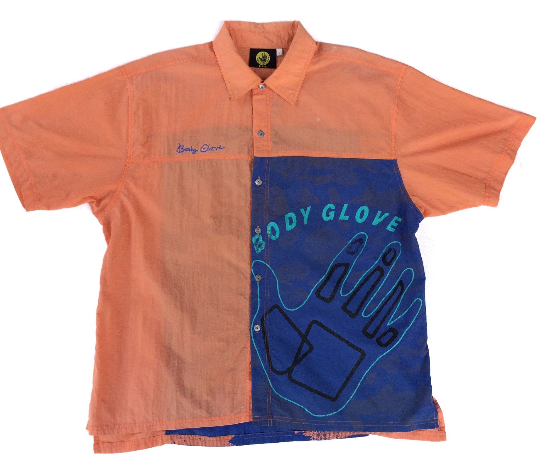 Body Glove Vintage Body Glove Spell Out Oversized Shirt Button Up Size US L / EU 52-54 / 3 - 1 Thumbnail
