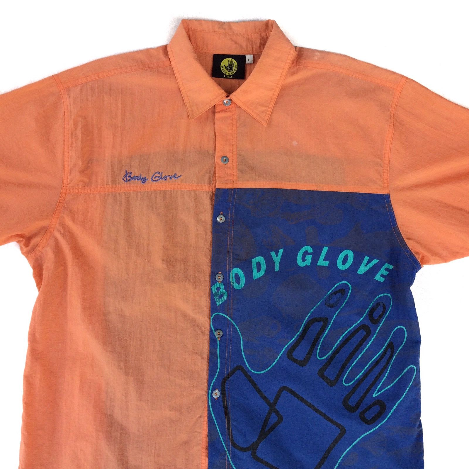 Body Glove Vintage Body Glove Spell Out Oversized Shirt Button Up Size US L / EU 52-54 / 3 - 2 Thumbnail