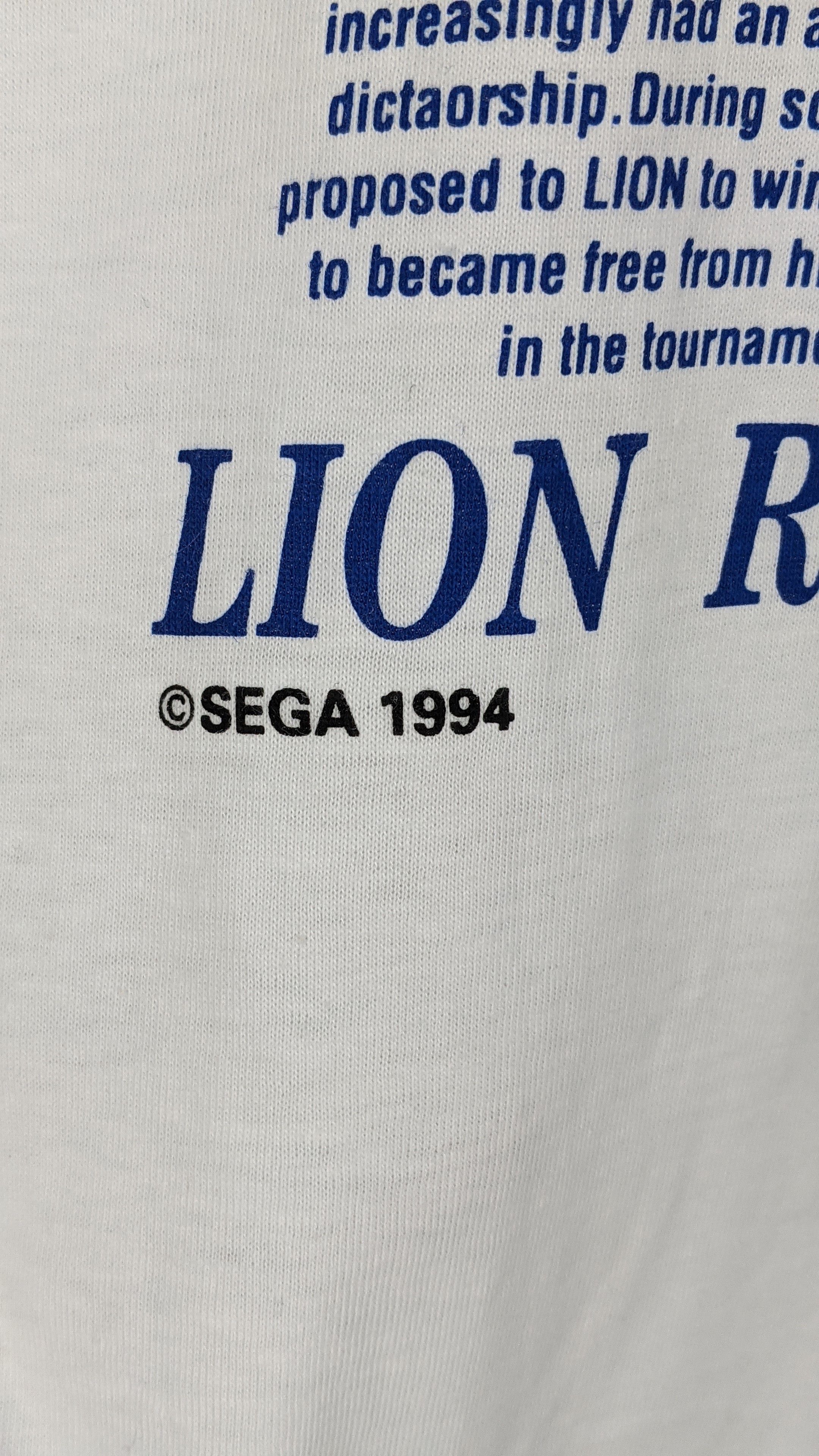 Vintage Vintage 90s Virtua Fighter 2 Sega Game Lion Rafale shirt Size US L / EU 52-54 / 3 - 4 Thumbnail