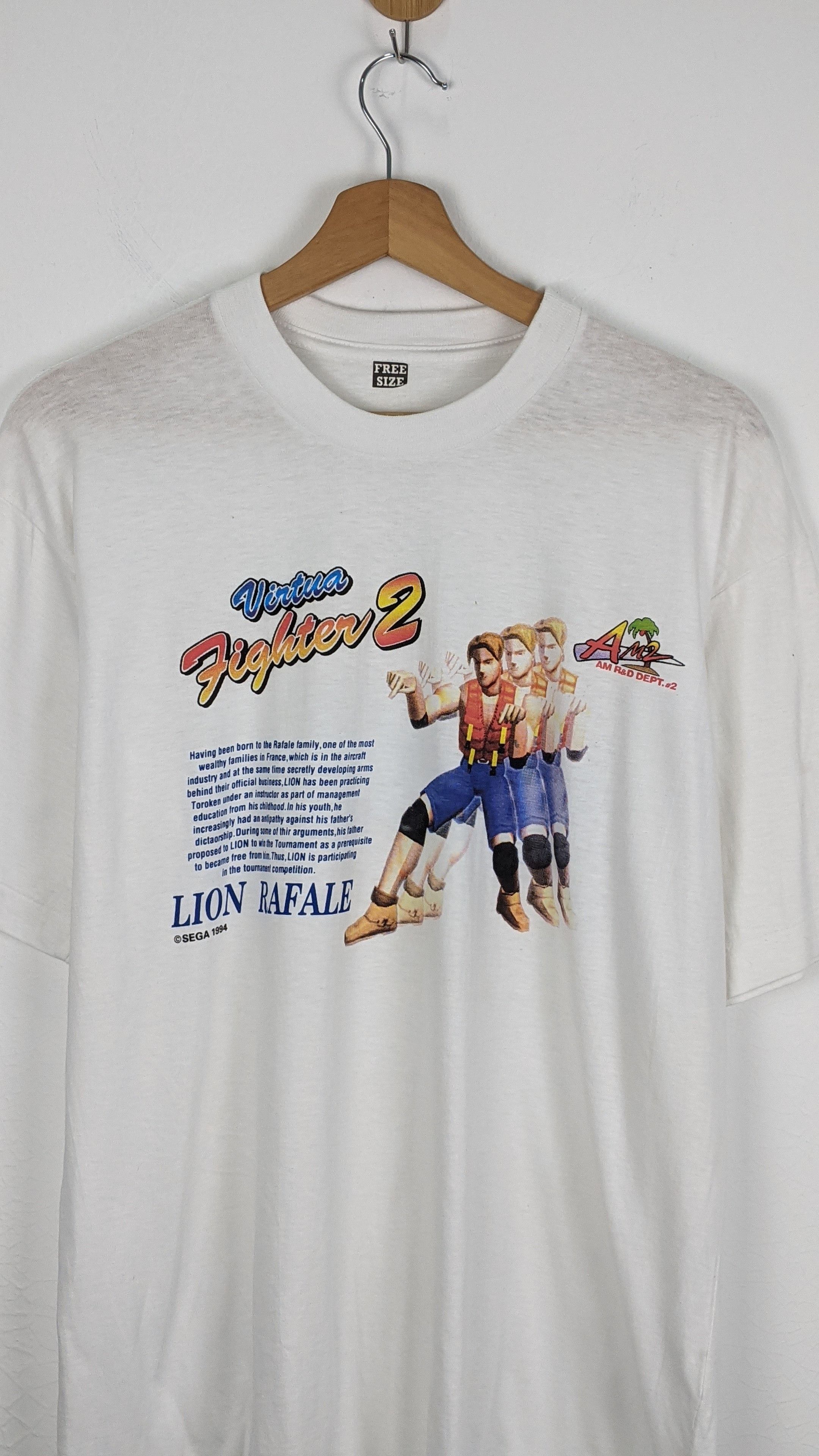 Vintage Vintage 90s Virtua Fighter 2 Sega Game Lion Rafale shirt Size US L / EU 52-54 / 3 - 2 Thumbnail