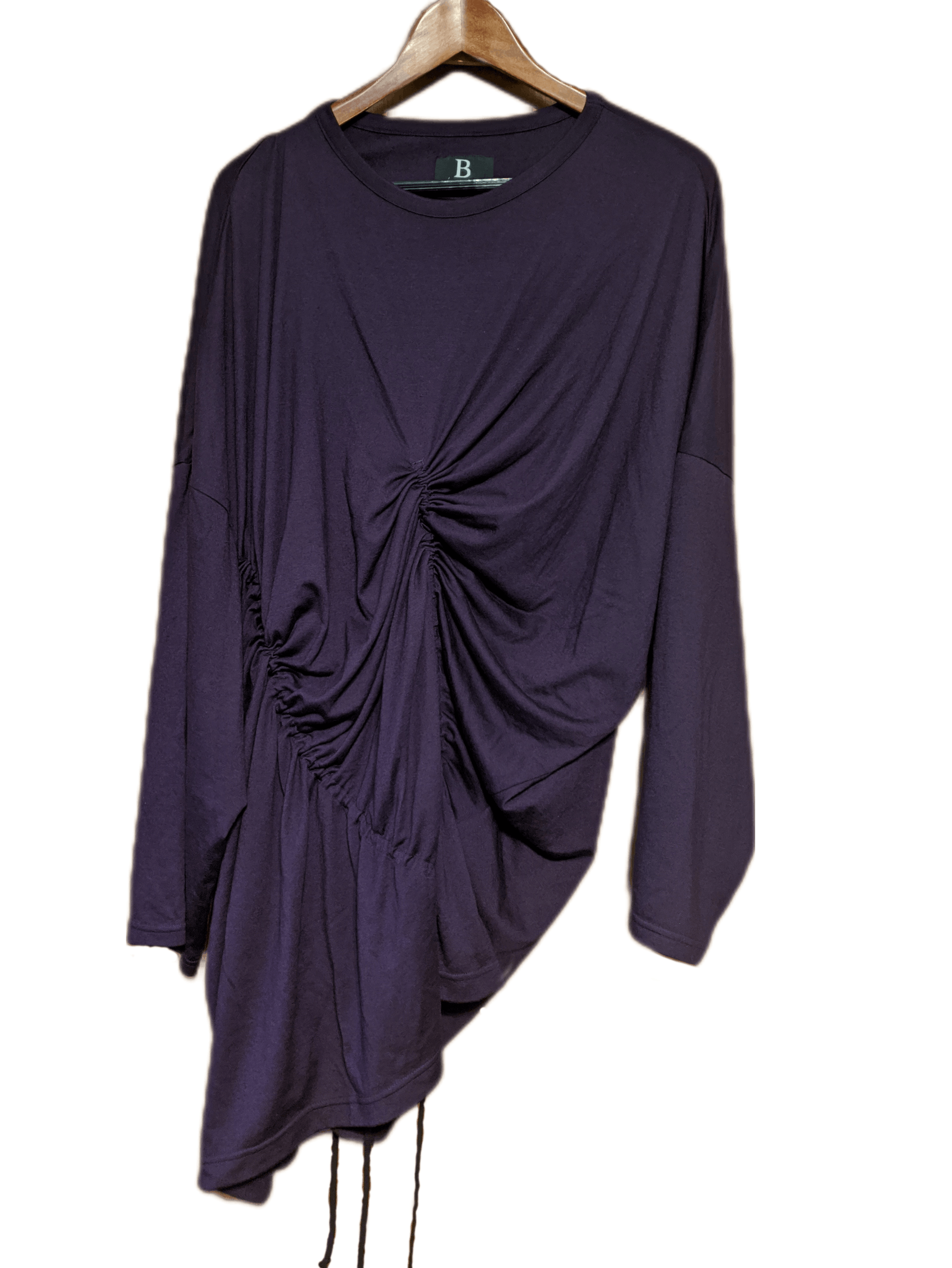 Pre-owned Yohji Yamamoto B  B/rexcell Cross Drawstring T-shirt In Purple