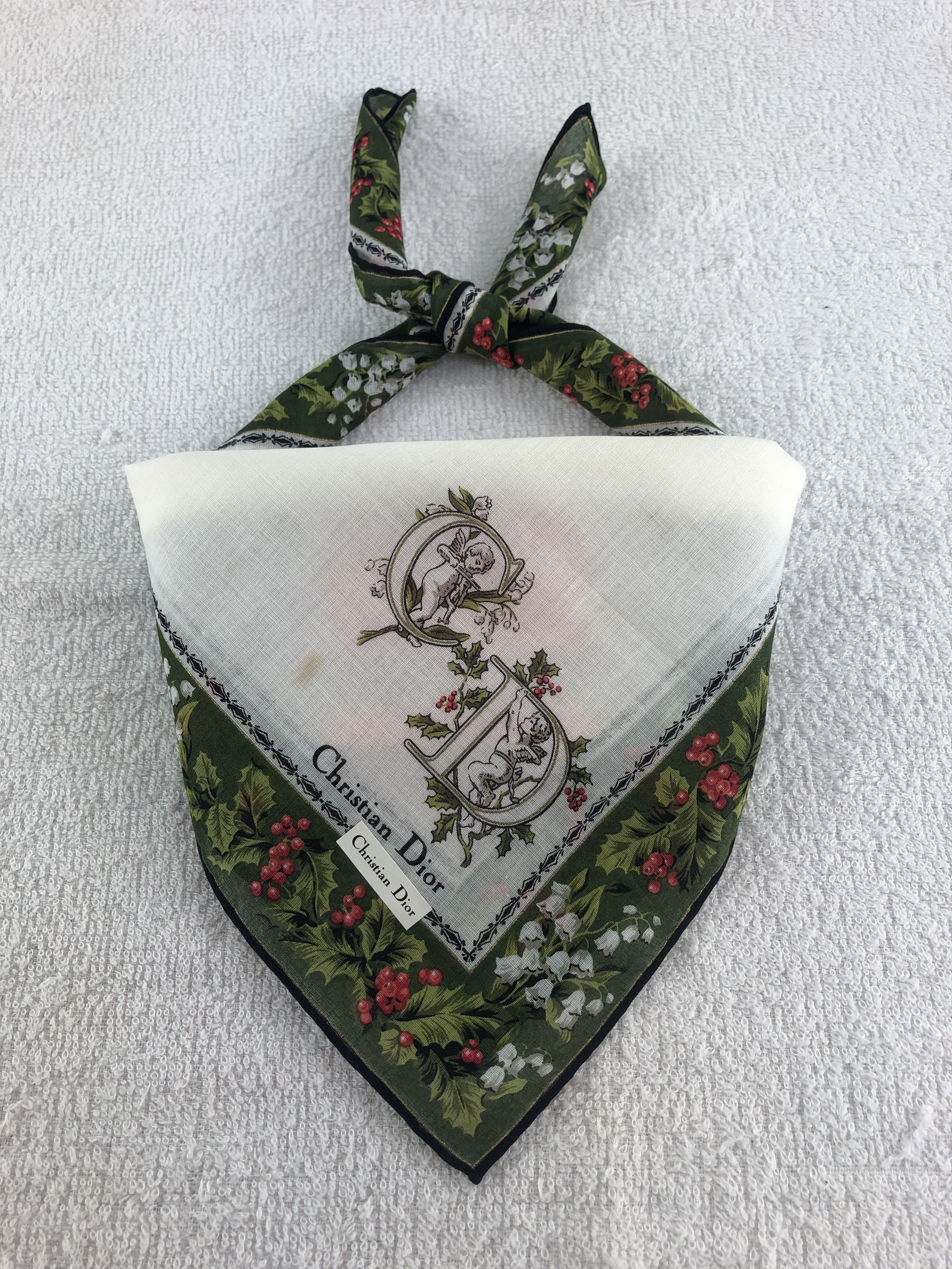 Vintage Christian Dior Handkerchief / Bandana / Neckerchief C113 Size ONE SIZE - 2 Thumbnail