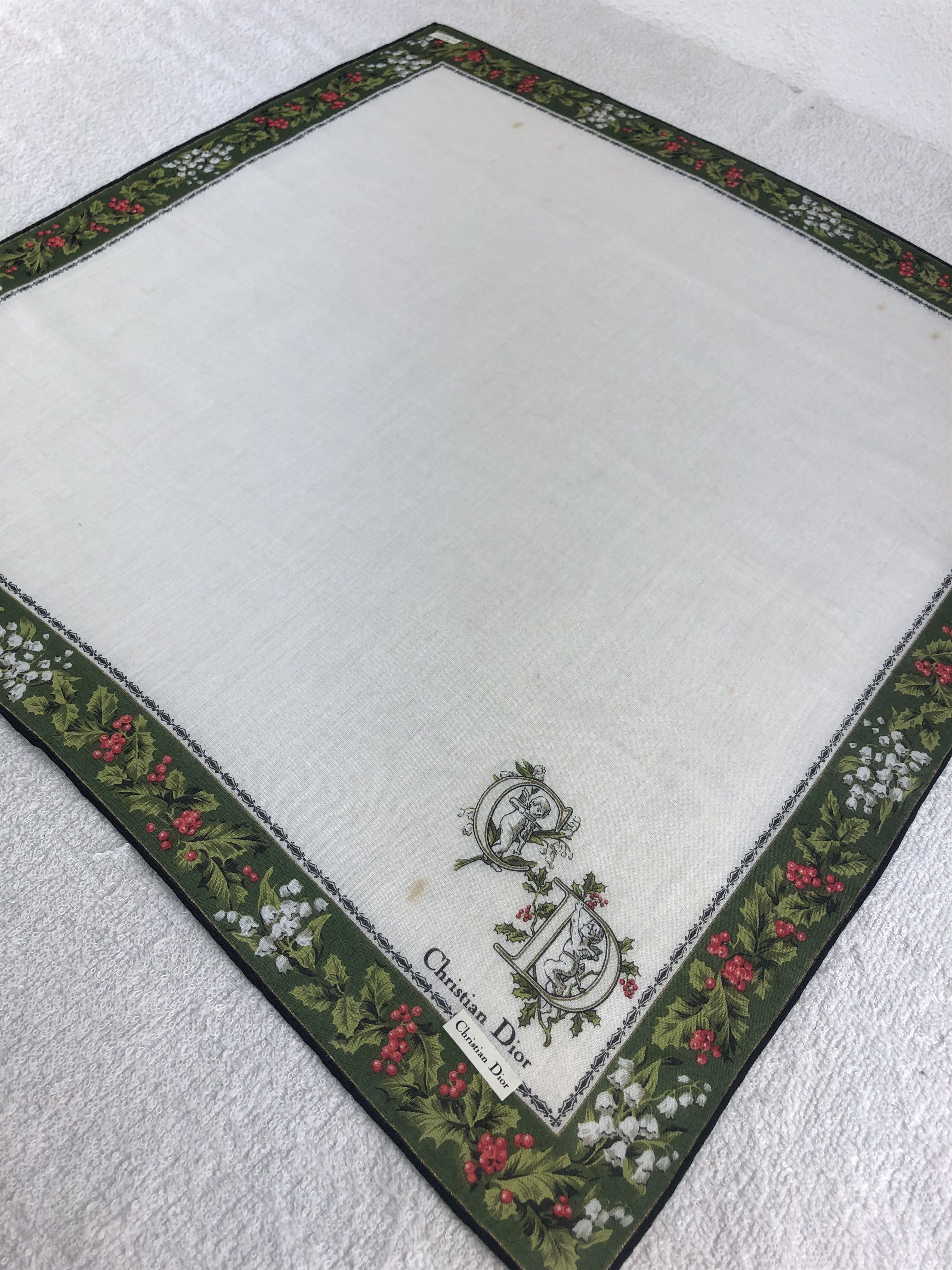 Vintage Christian Dior Handkerchief / Bandana / Neckerchief C113 Size ONE SIZE - 4 Thumbnail