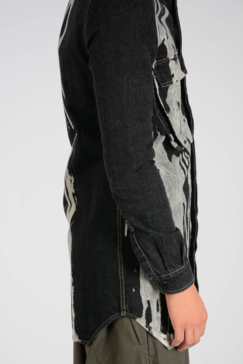 Rick Owens RICK OWENS BLEACHED VOMIT DENIM JACKET Size US S / EU 44-46 / 1 - 11 Thumbnail