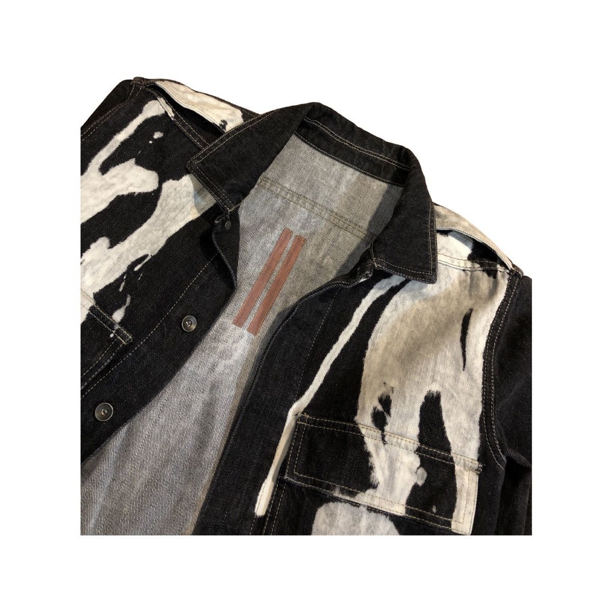 Rick Owens RICK OWENS BLEACHED VOMIT DENIM JACKET Size US S / EU 44-46 / 1 - 4 Thumbnail