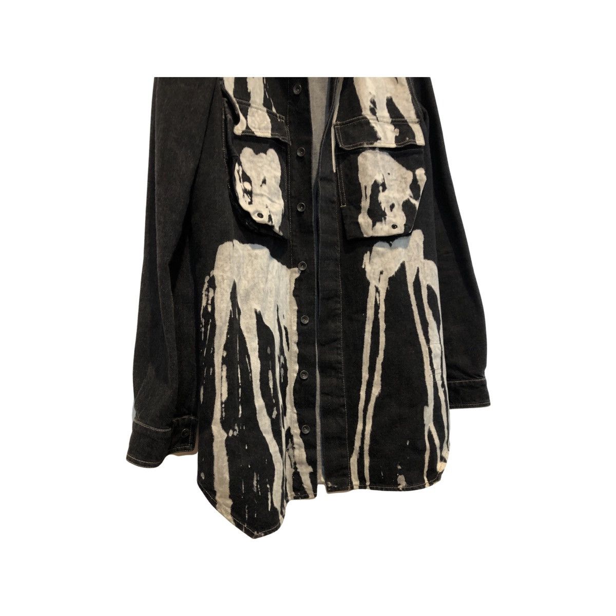 Rick Owens RICK OWENS BLEACHED VOMIT DENIM JACKET Size US S / EU 44-46 / 1 - 3 Thumbnail