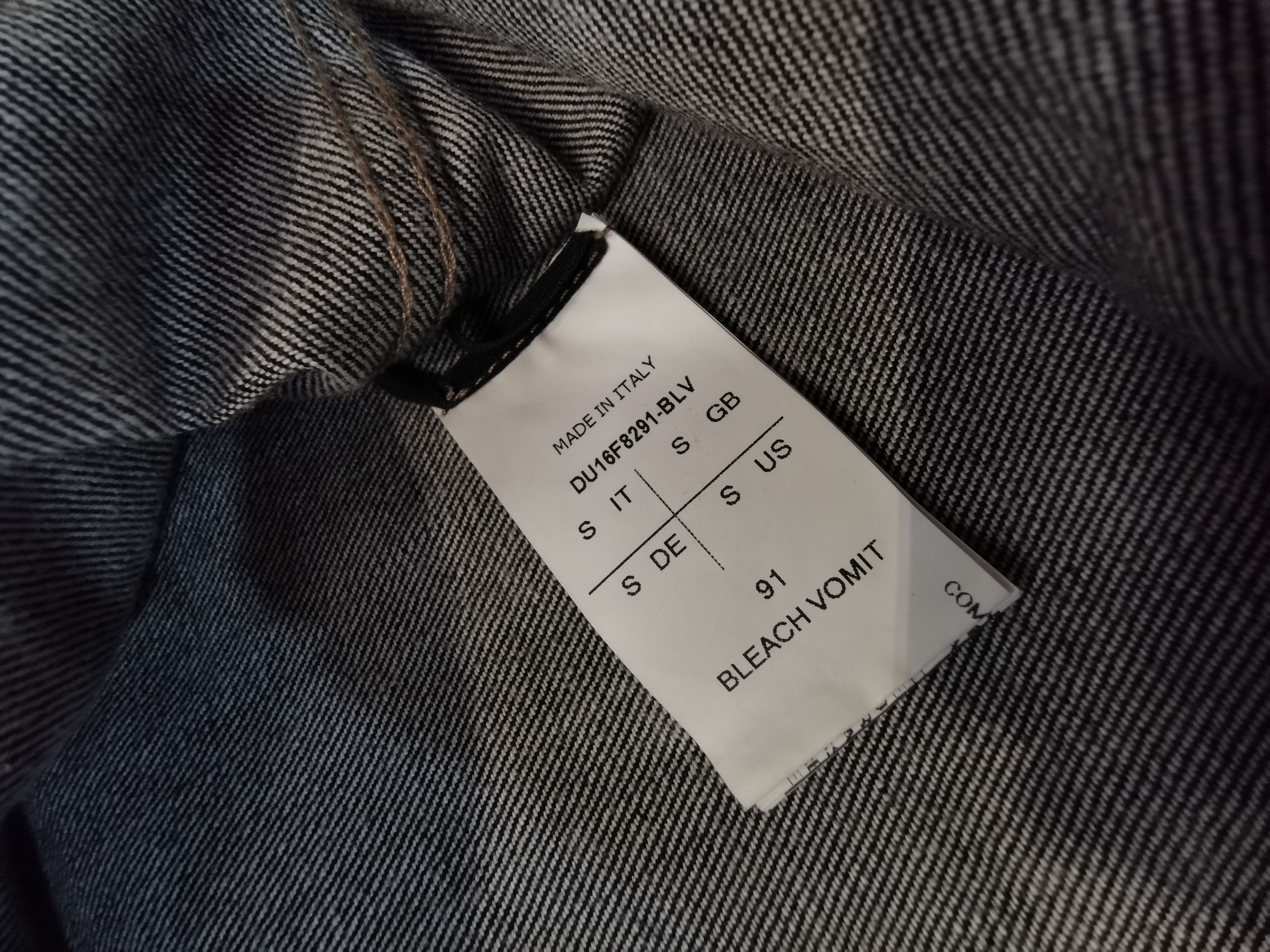 Rick Owens RICK OWENS BLEACHED VOMIT DENIM JACKET Size US S / EU 44-46 / 1 - 9 Thumbnail