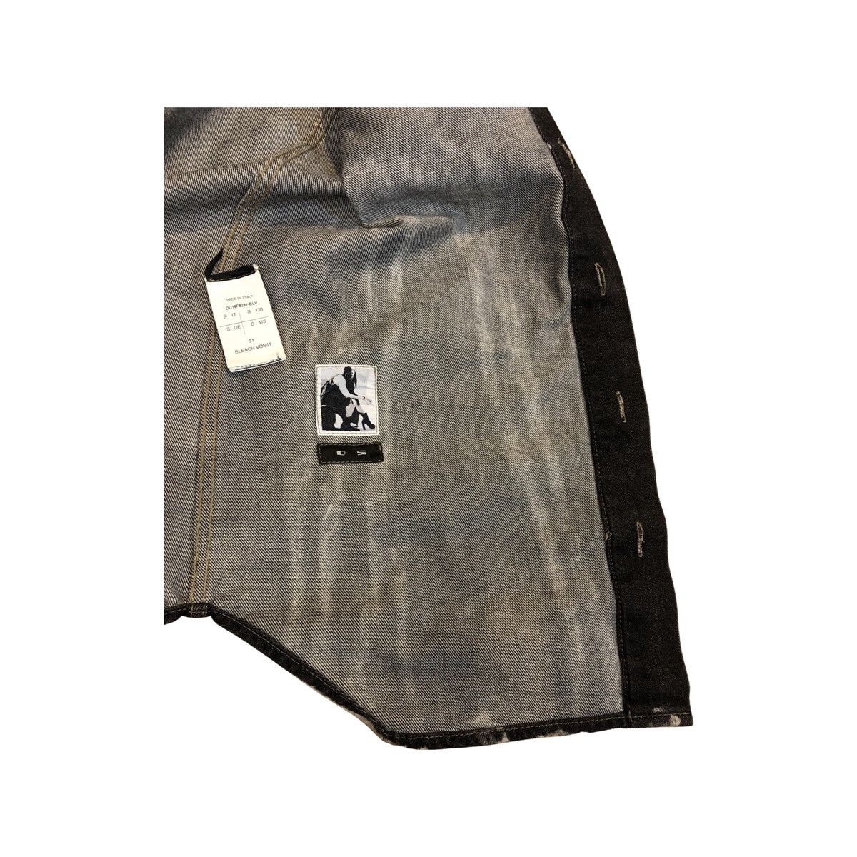 Rick Owens RICK OWENS BLEACHED VOMIT DENIM JACKET Size US S / EU 44-46 / 1 - 6 Thumbnail