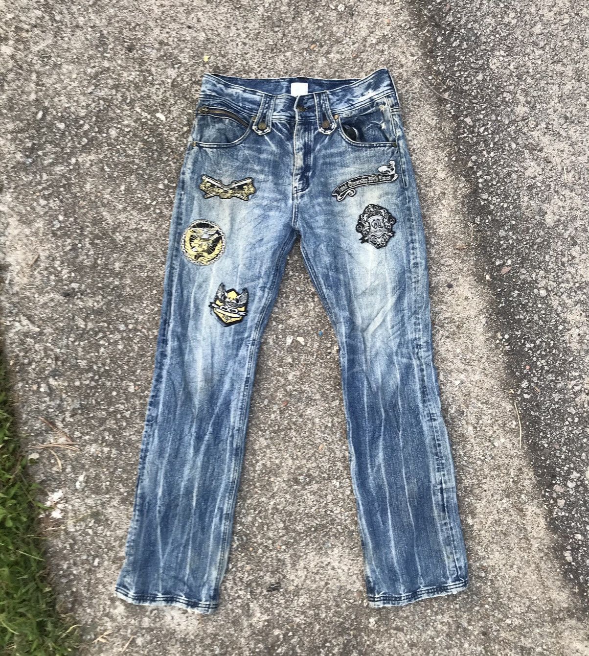 Japanese Brand Japanese brand patches denim pants jeans distressed Size US 32 / EU 48 - 1 Thumbnail
