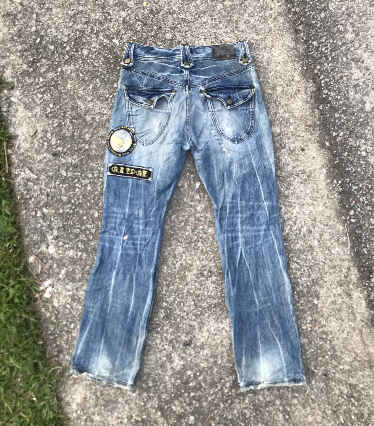 Japanese Brand Japanese brand patches denim pants jeans distressed Size US 32 / EU 48 - 8 Thumbnail