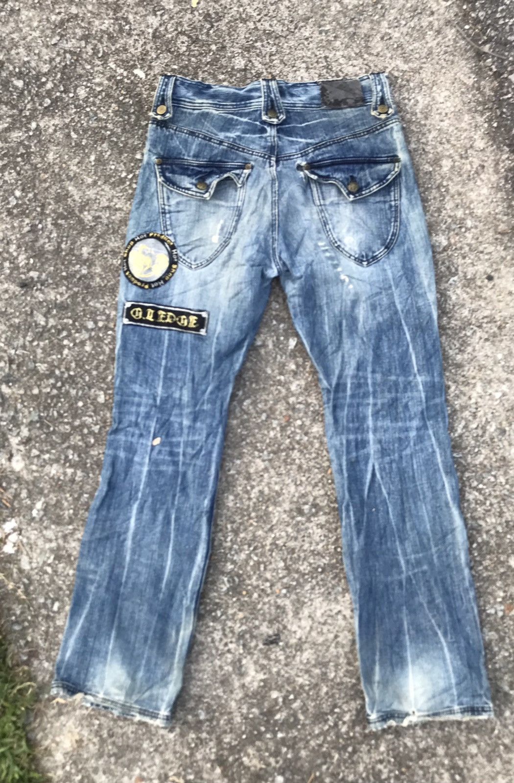 Japanese Brand Japanese brand patches denim pants jeans distressed Size US 32 / EU 48 - 9 Thumbnail