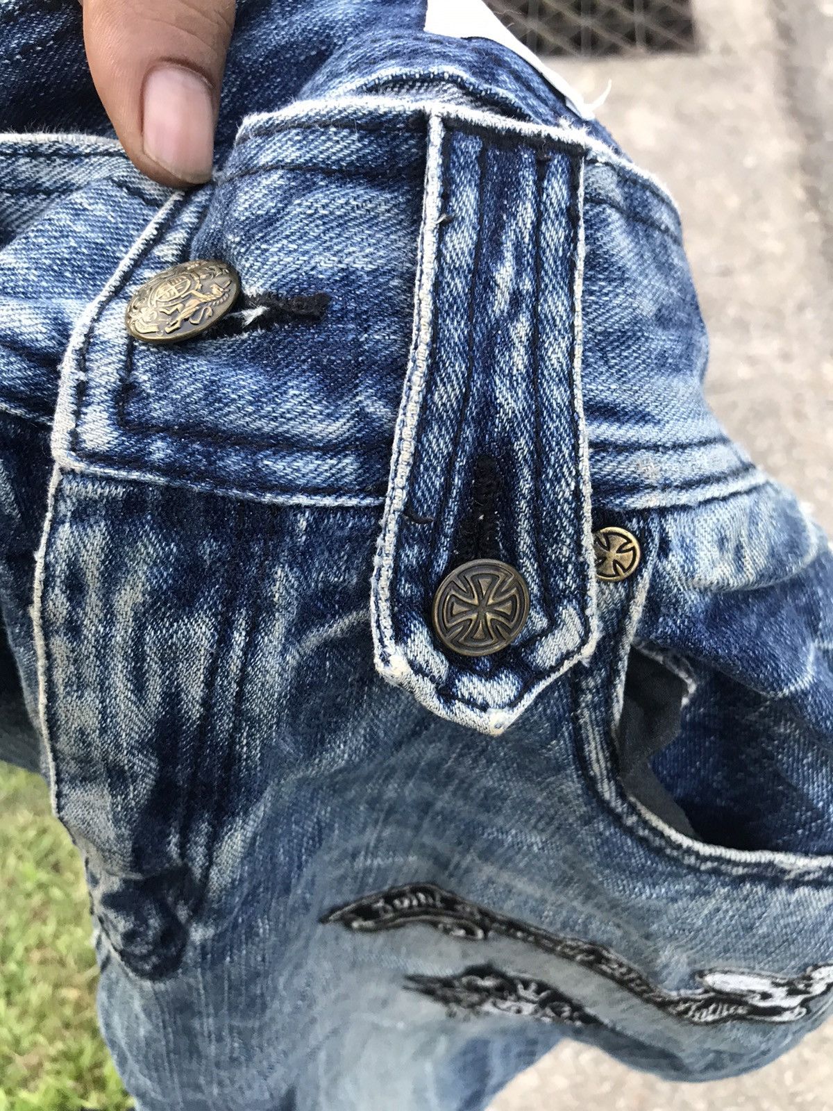 Japanese Brand Japanese brand patches denim pants jeans distressed Size US 32 / EU 48 - 4 Thumbnail