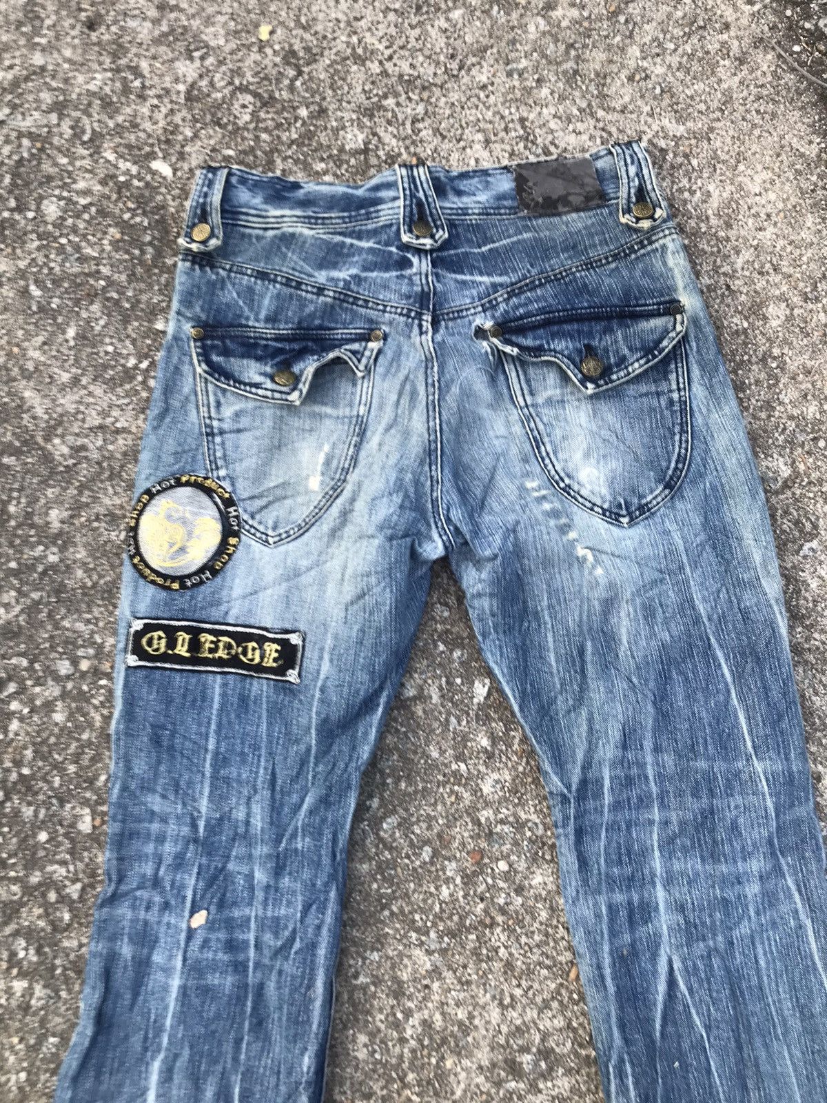 Japanese Brand Japanese brand patches denim pants jeans distressed Size US 32 / EU 48 - 10 Thumbnail