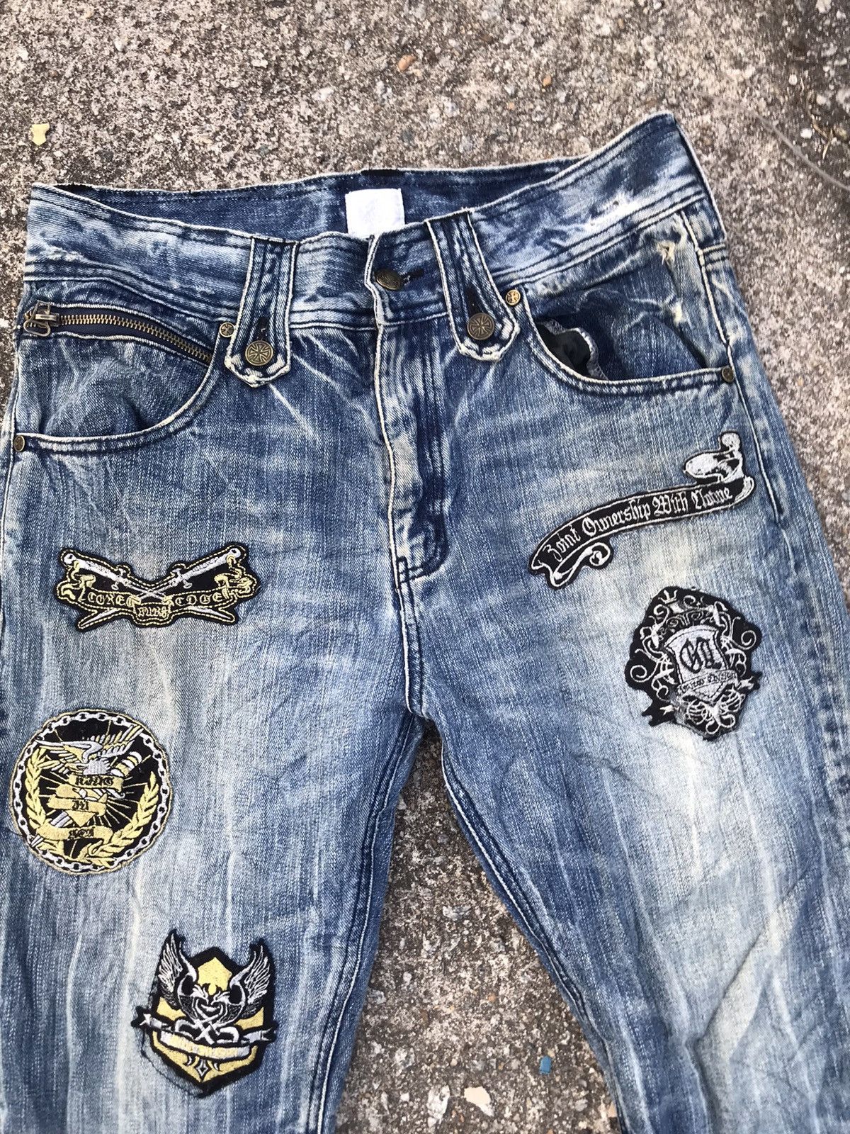 Japanese Brand Japanese brand patches denim pants jeans distressed Size US 32 / EU 48 - 2 Thumbnail