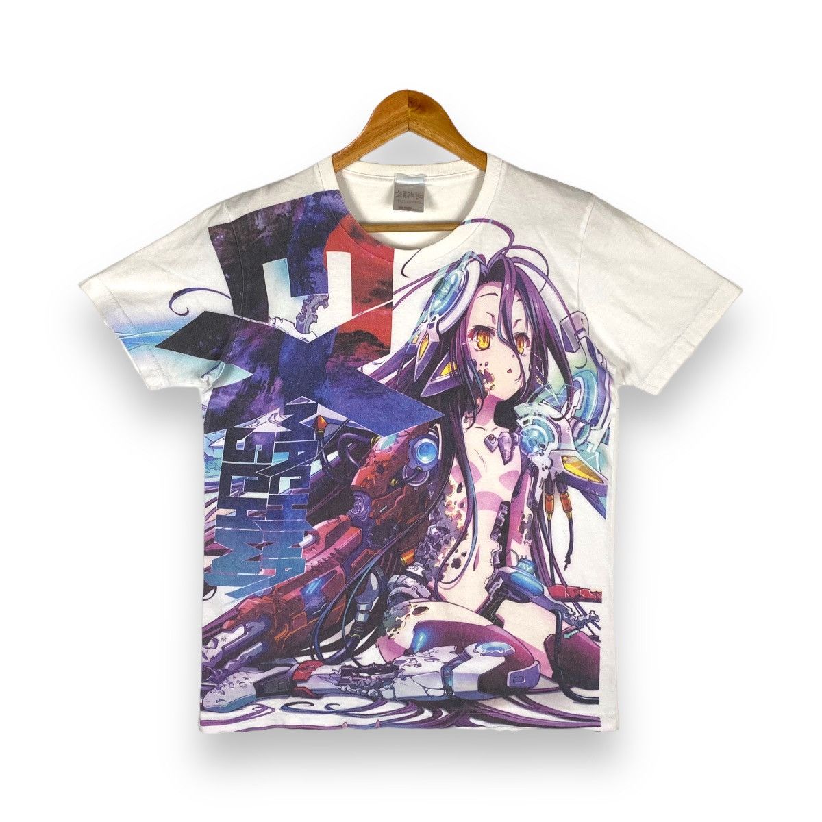 image of Anima x Cartoon Network No Game No Life Fullprint Anime Manga Cospa Tee, Men's (Size Large)