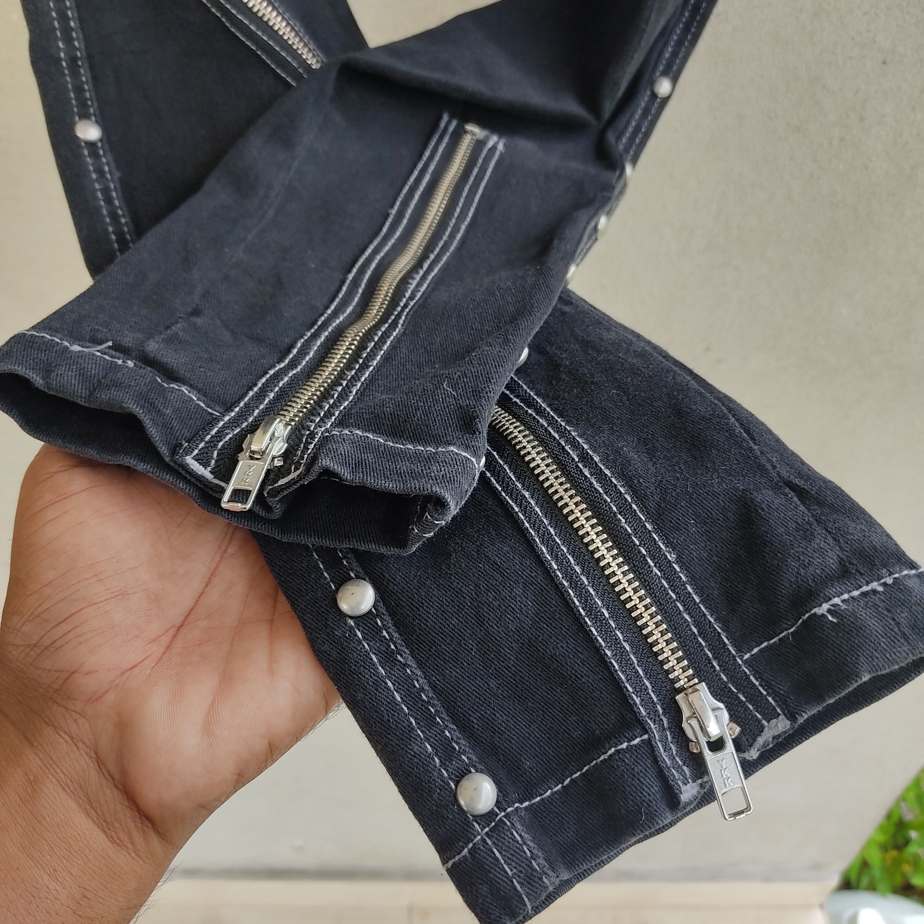 Japanese Brand Algonquins Seditionaries Skull Patch Stud Multipocket Pant Size US 30 / EU 46 - 13 Thumbnail