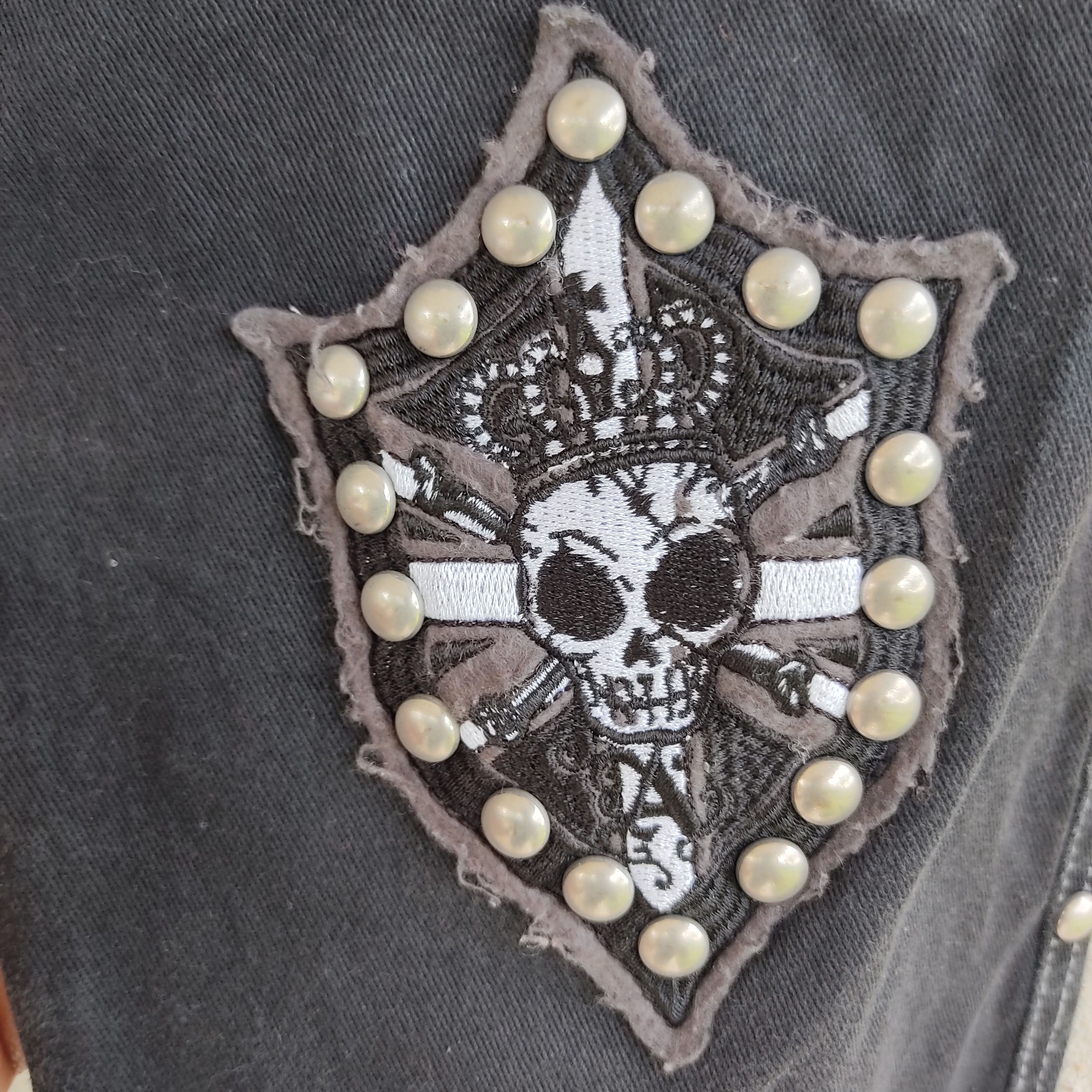 Japanese Brand Algonquins Seditionaries Skull Patch Stud Multipocket Pant Size US 30 / EU 46 - 11 Thumbnail