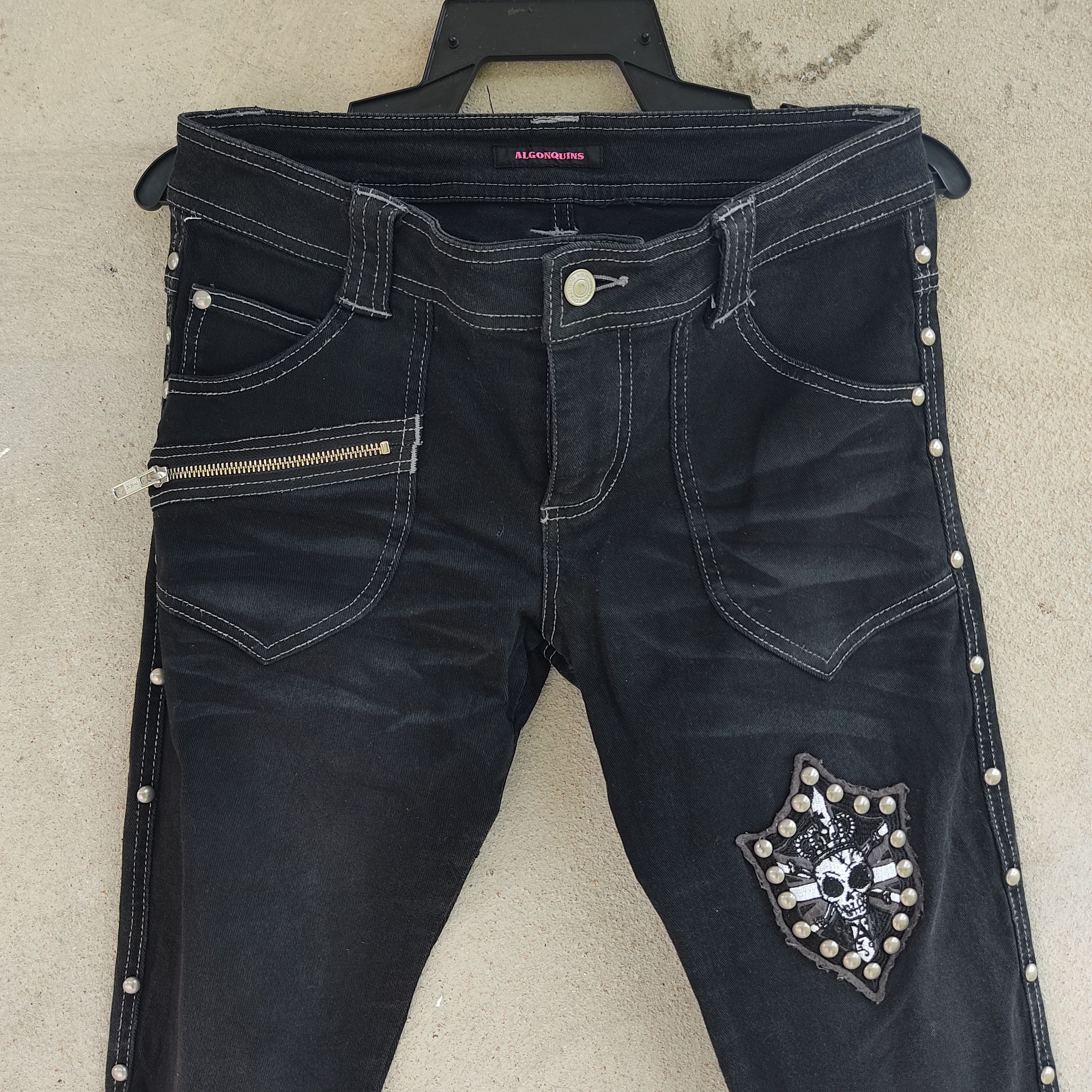 Japanese Brand Algonquins Seditionaries Skull Patch Stud Multipocket Pant Size US 30 / EU 46 - 3 Thumbnail