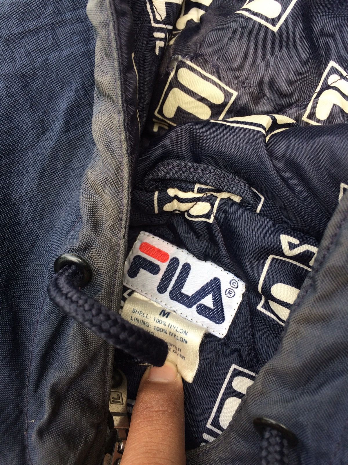 Fila × Vintage Fila Side Tape Spell Out Streetwear Casual Hoodies Jacket Size US XL / EU 56 / 4 - 4 Thumbnail