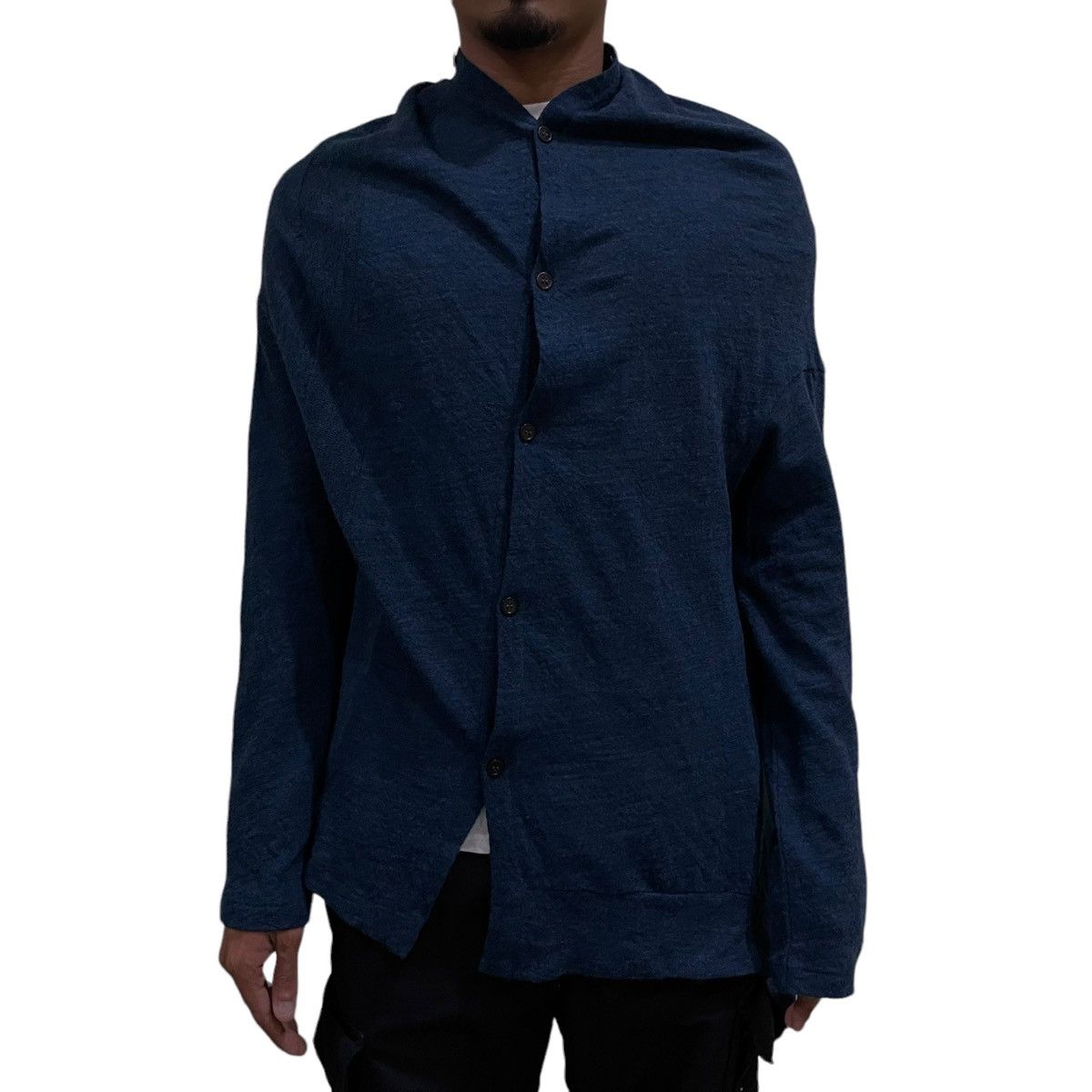 Y's × Yohji Yamamoto Y’s By Yohji Yamamoto Asymmetrical Full Buttons Up Cardigan Size US M / EU 48-50 / 2 - 2 Thumbnail