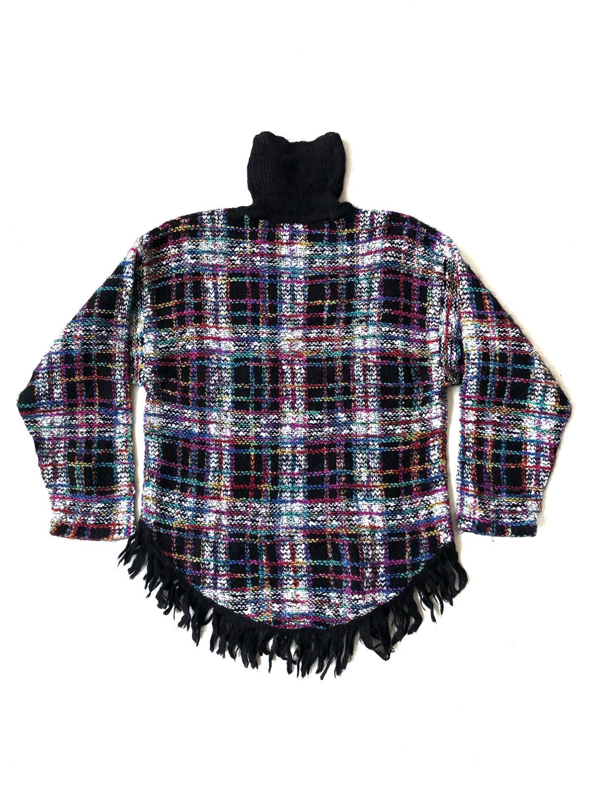 Handmade HEAT🔥Vtg Baja 🇲🇽 Mix Mohair Knit High Neck Sweater Size US M / EU 48-50 / 2 - 1 Thumbnail