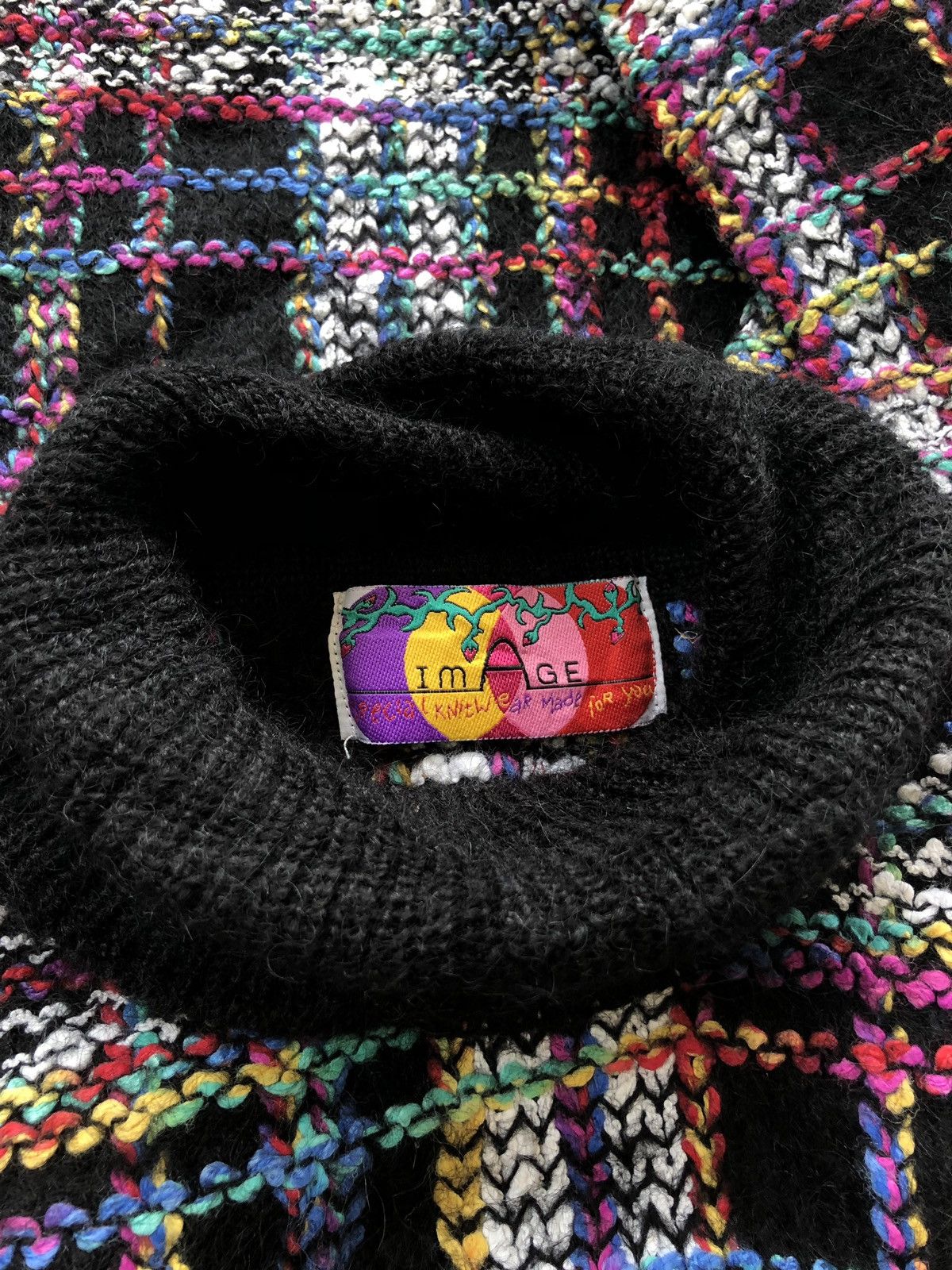 Handmade HEAT🔥Vtg Baja 🇲🇽 Mix Mohair Knit High Neck Sweater Size US M / EU 48-50 / 2 - 4 Thumbnail